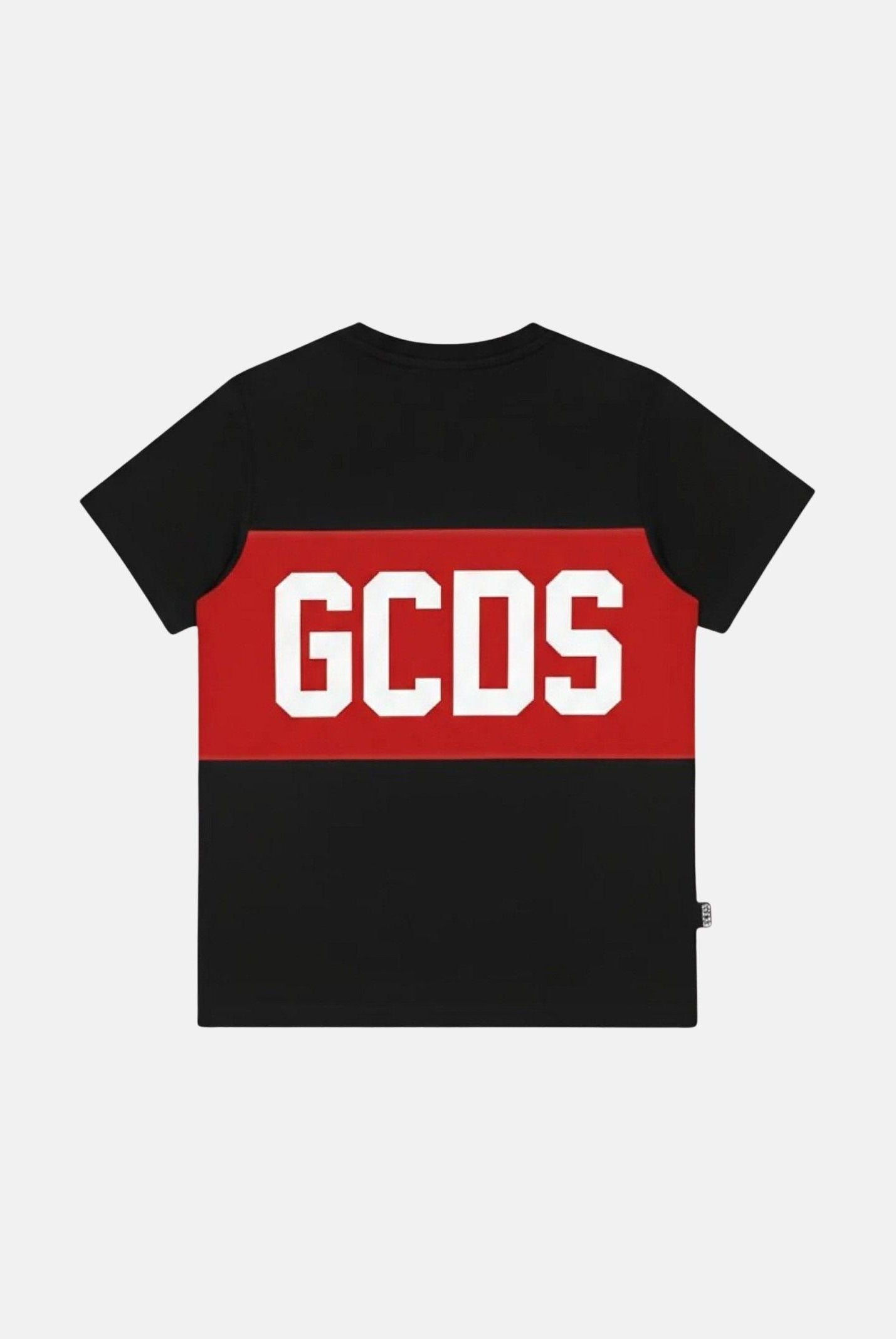 GCDS T-shirt a manica corta nera per bambino e bambina con stampa logo GCDS Z0UKQC585J105 999R GCDS