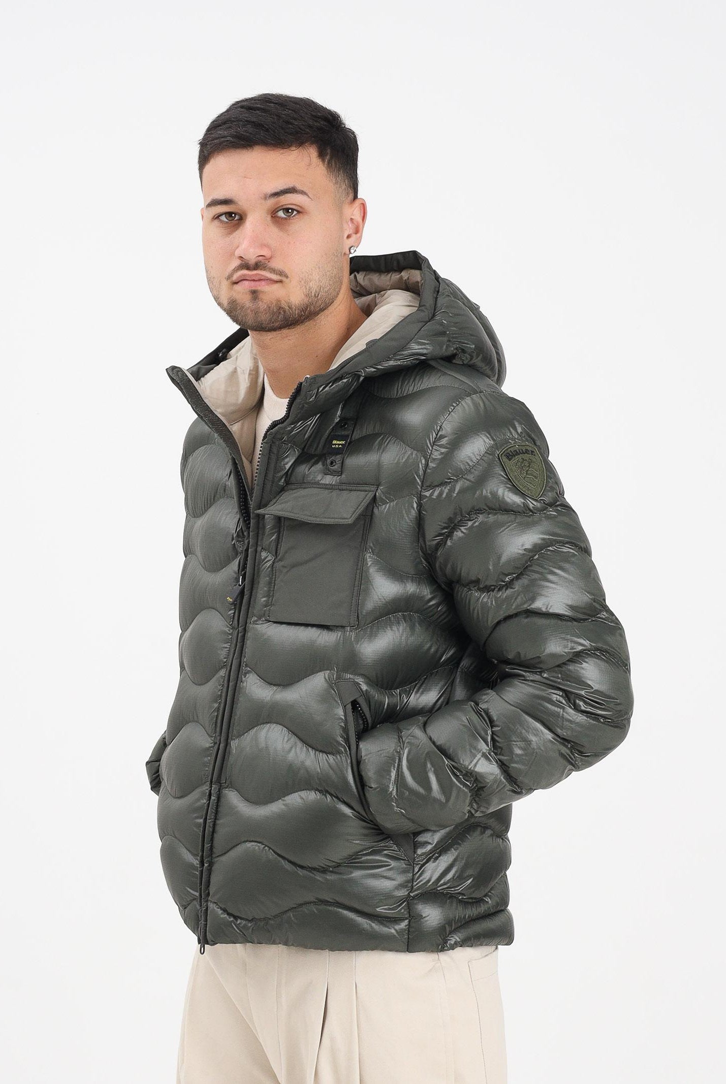 BLAUER Piumino BRYANT verde da uomo 25WBLUC02080-005958 678EI BLAUER