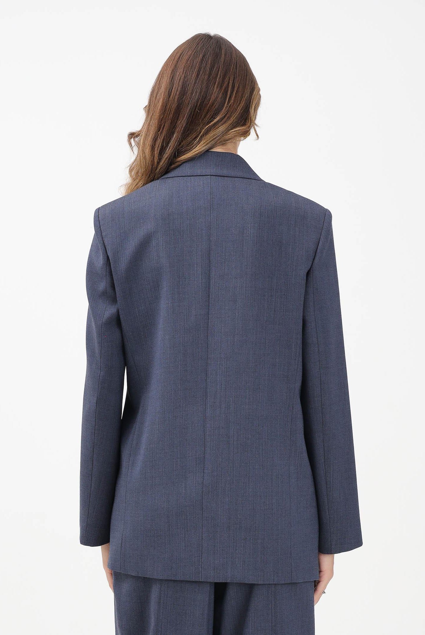 PINKO Giacca doppiopetto blu da donna con bottoni dorati 105617A2SN G07 PINKO