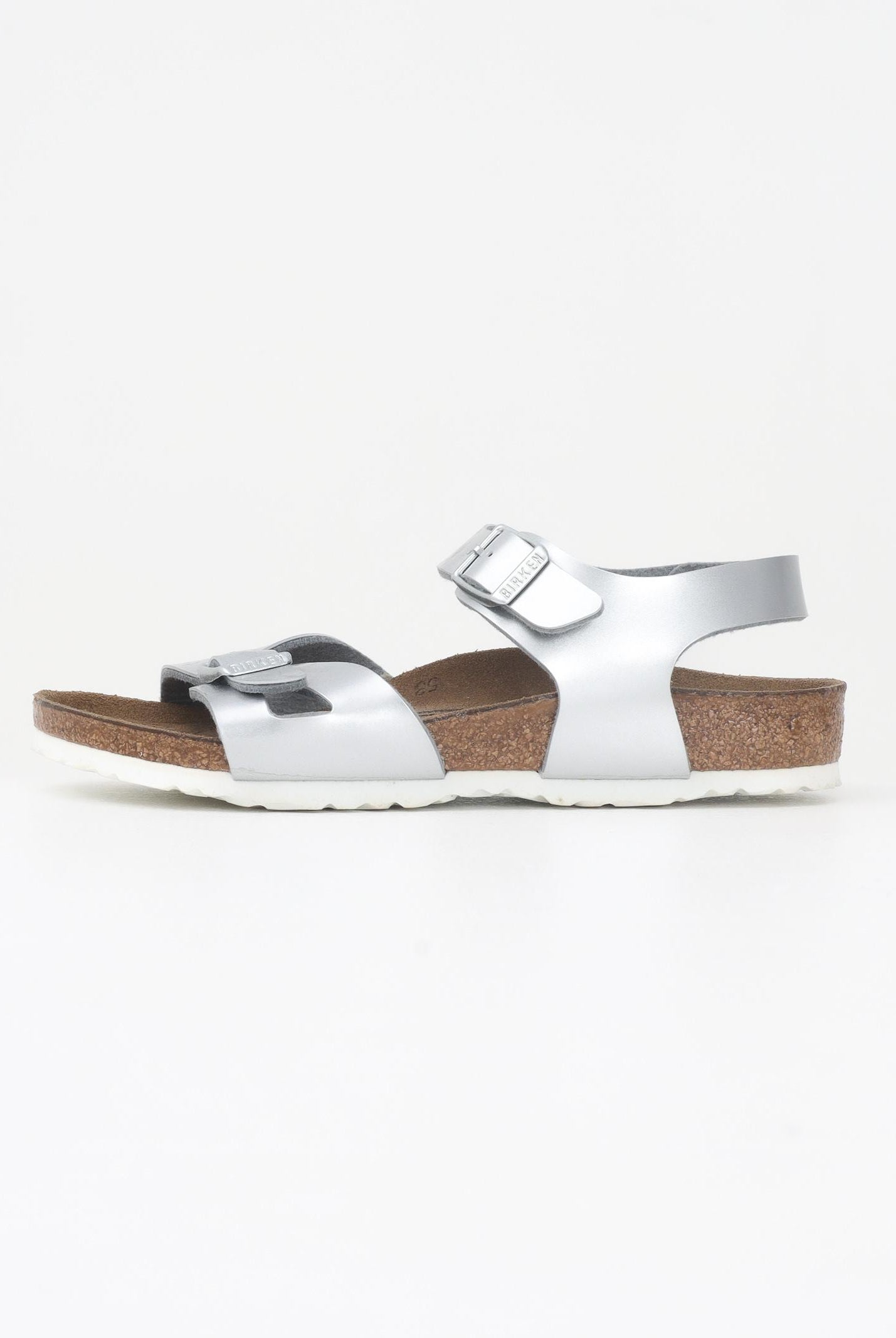 BIRKENSTOCK Sandalo Rio Kids argento da bambina 1012518 . BIRKENSTOCK