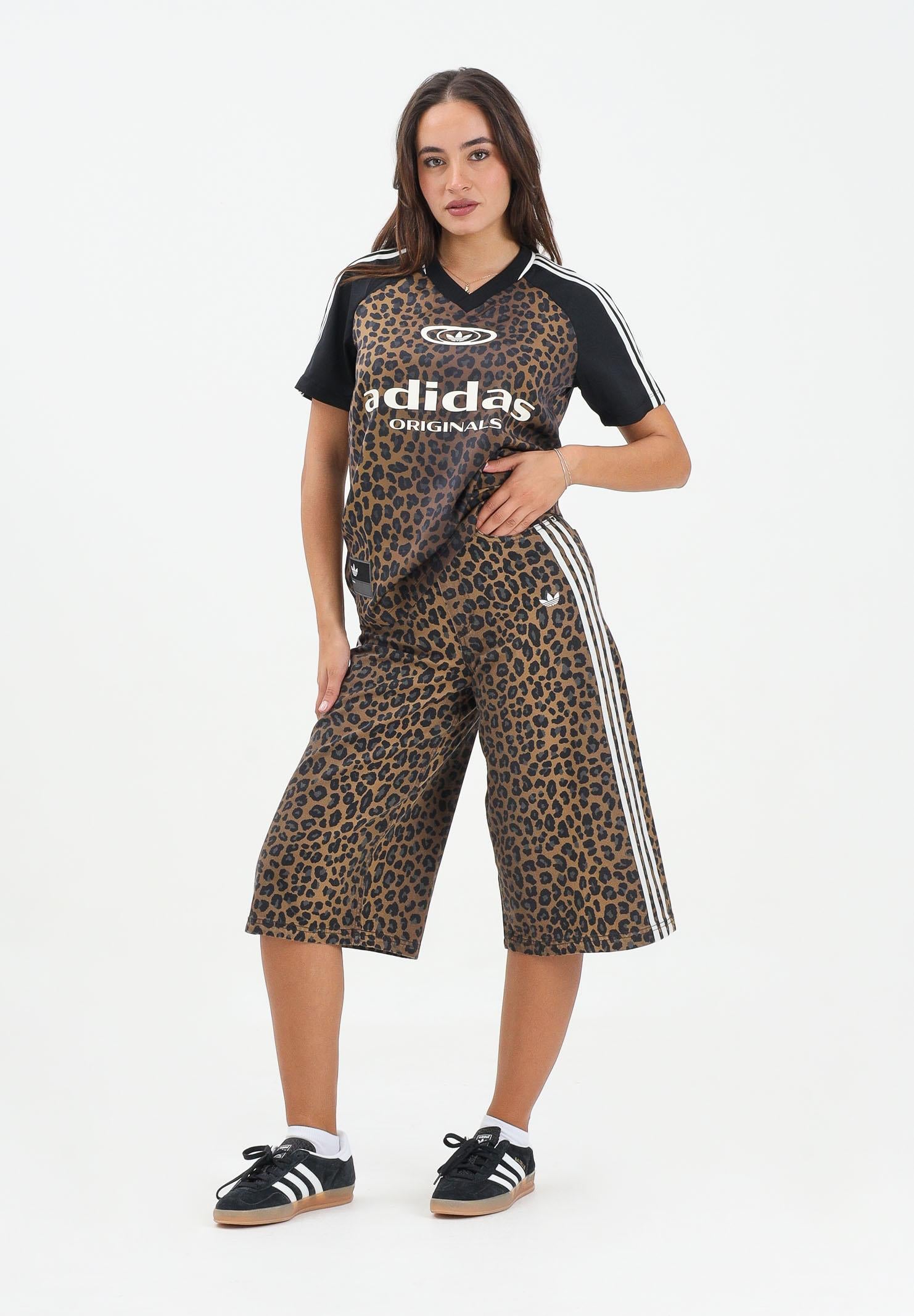 ADIDAS ORIGINALS Bermuda Leopard marrone da donna KA2676 ADIDAS ORIGINALS