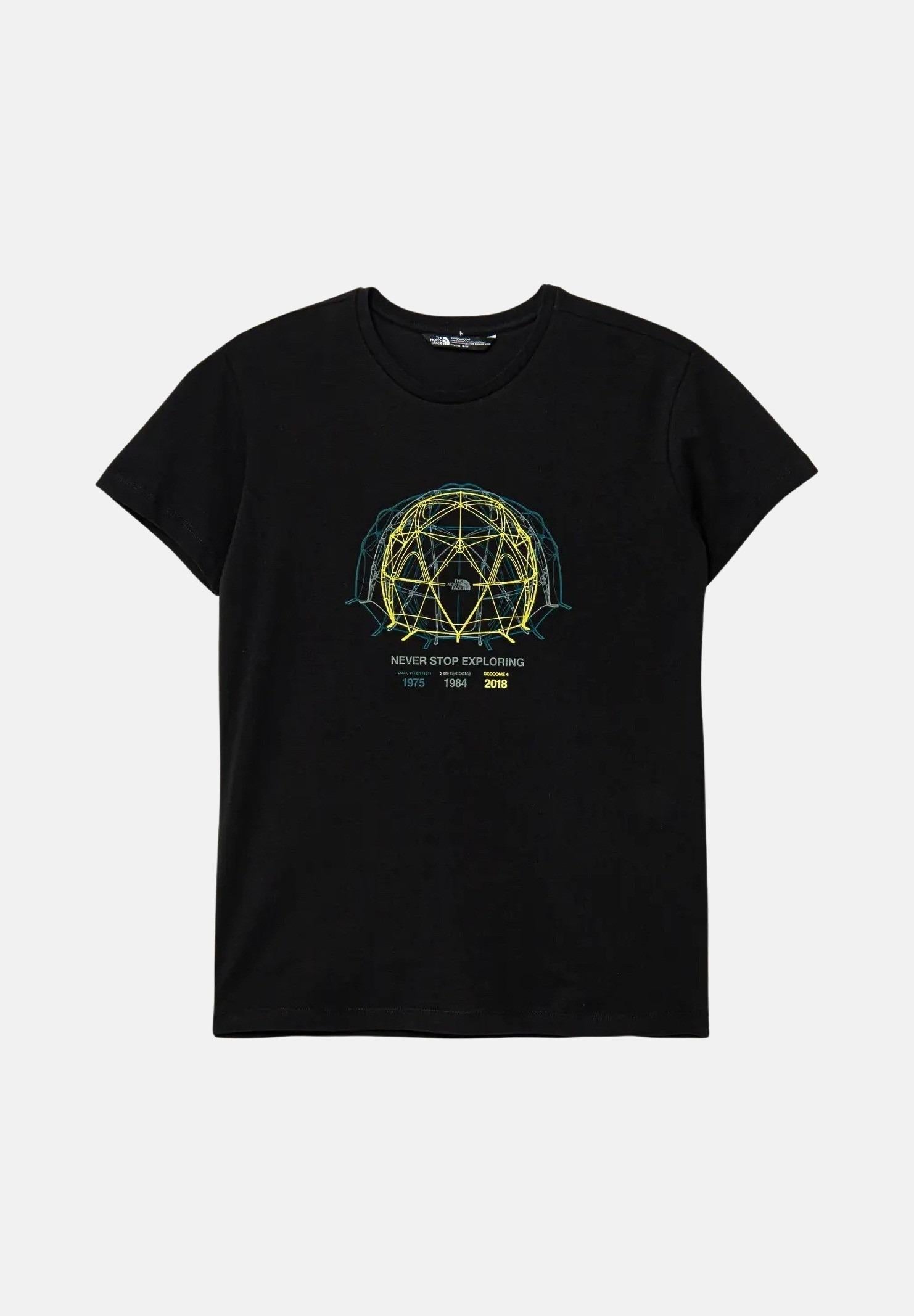 THE NORTH FACE T-shirt a manica corta Relaxed Graphic nera per bambino e bambina NF0A8AXGJK31 THE NORTH FACE