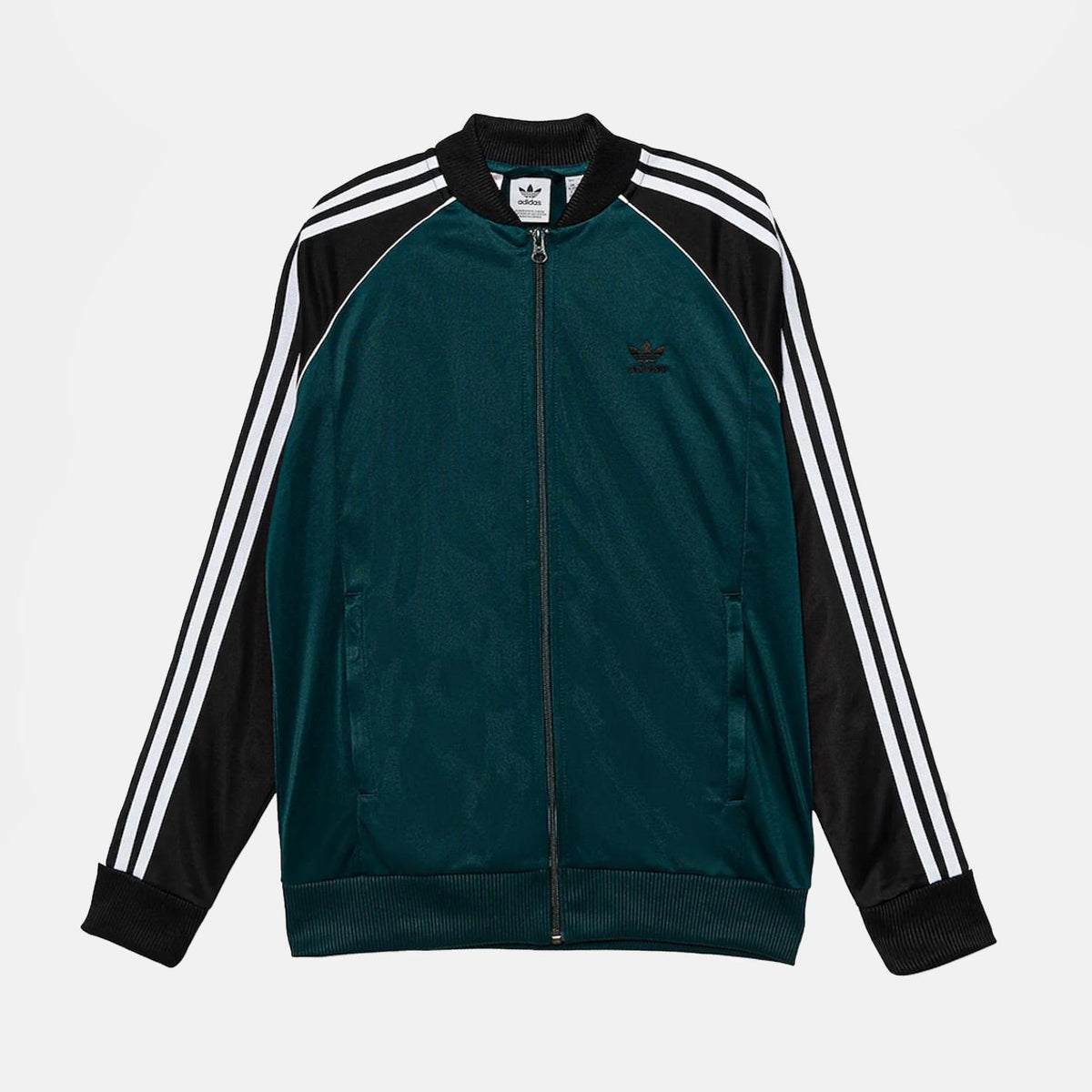 ADIDAS ORIGINALS Adicolor SST green zip sweatshirt for boys and