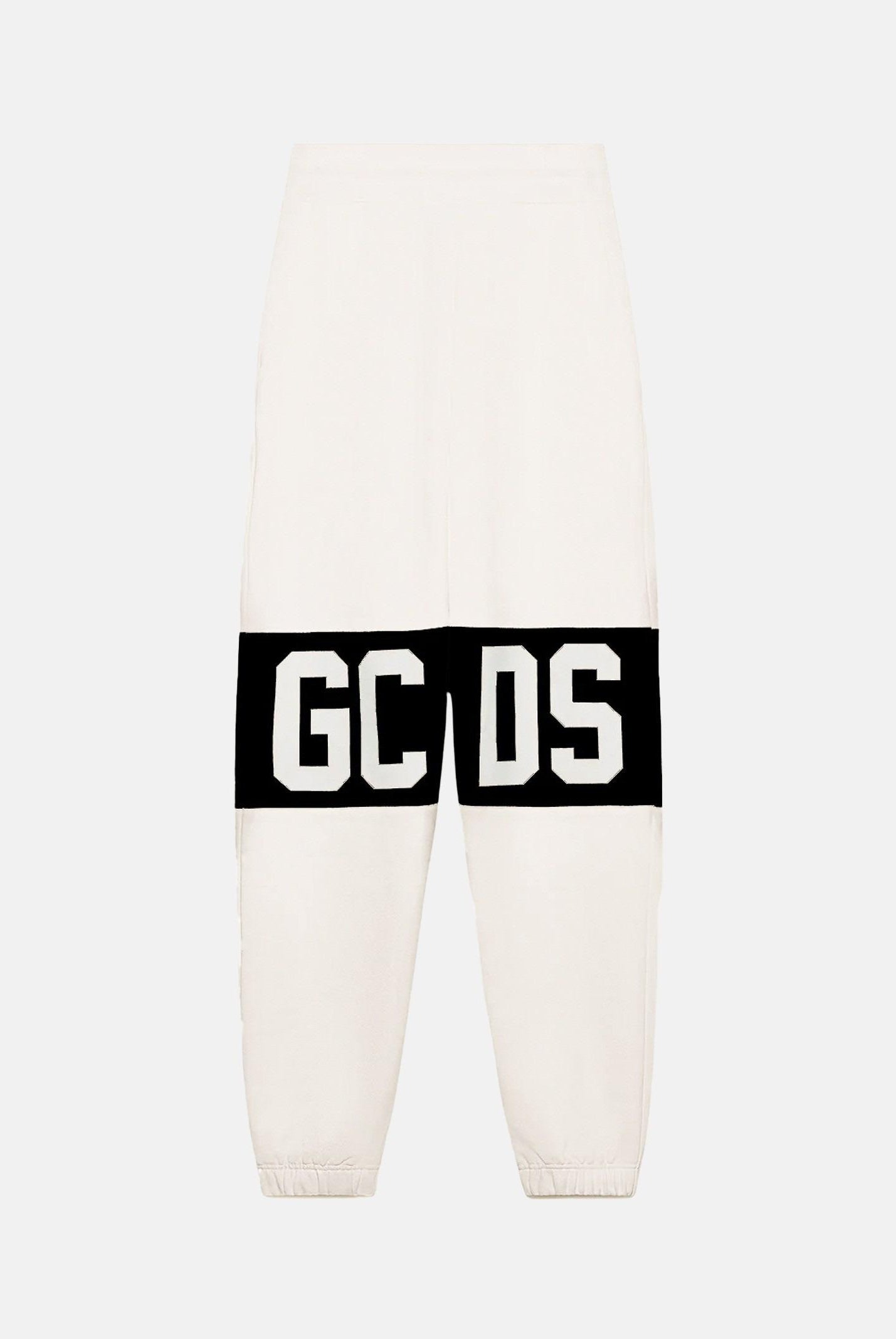 GCDS Pantalone sportivo panna per bambino e bambina con stampa logo B2KU3017BA2 15 GCDS
