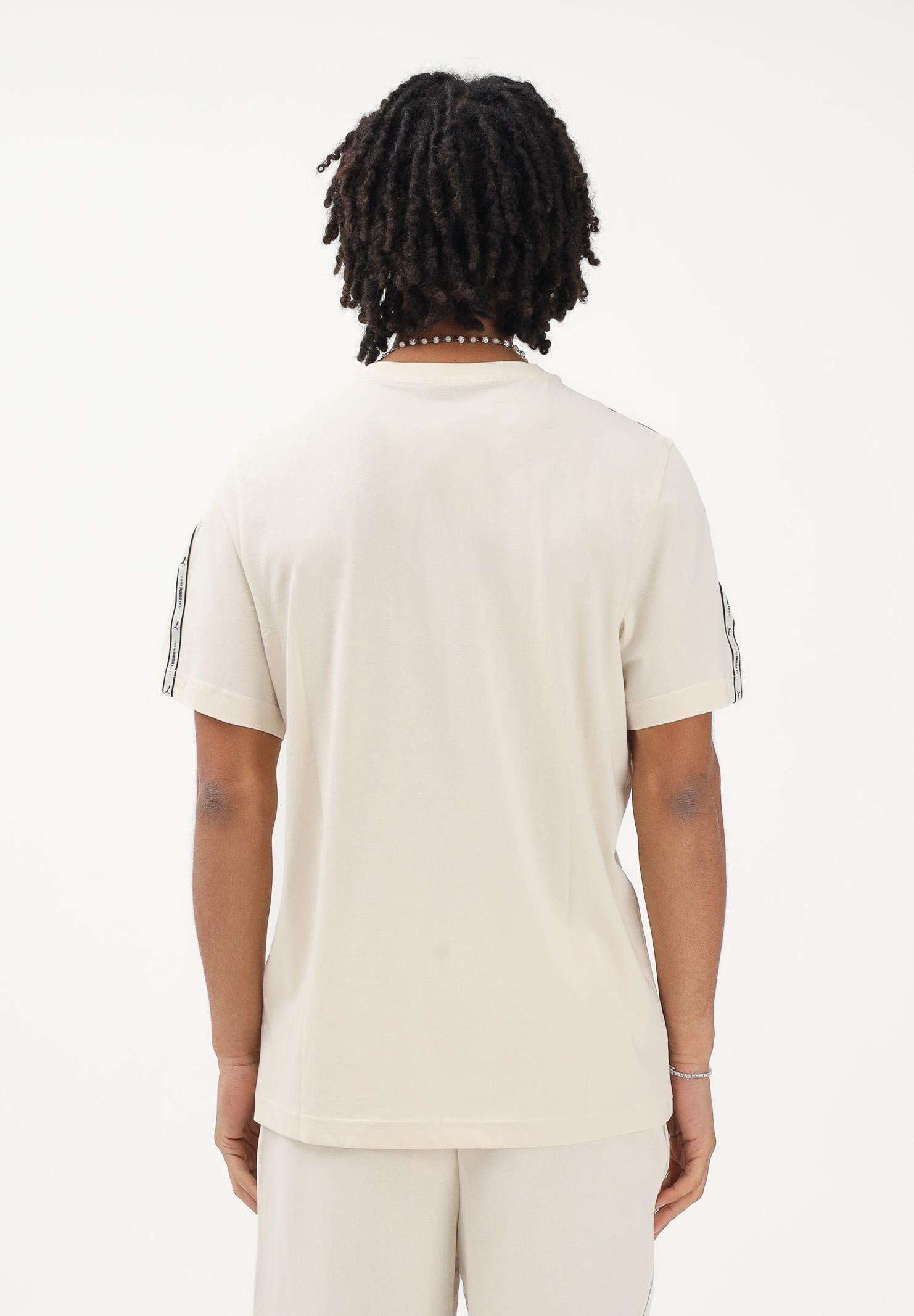 PUMA T-shirt a manica corta Essentials Tape panna da uomo 691693 87 PUMA