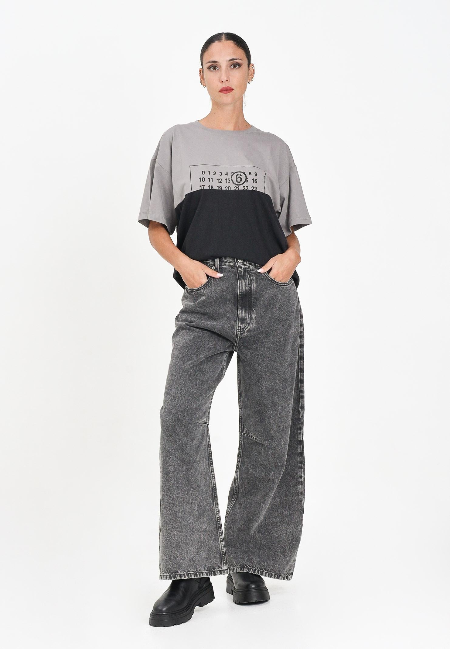 MAISON MARGIELA Jeans per donna, ragazzi e bambini in denim nero con leggere sfumature M60844MM06D M602 MAISON MARGIELA