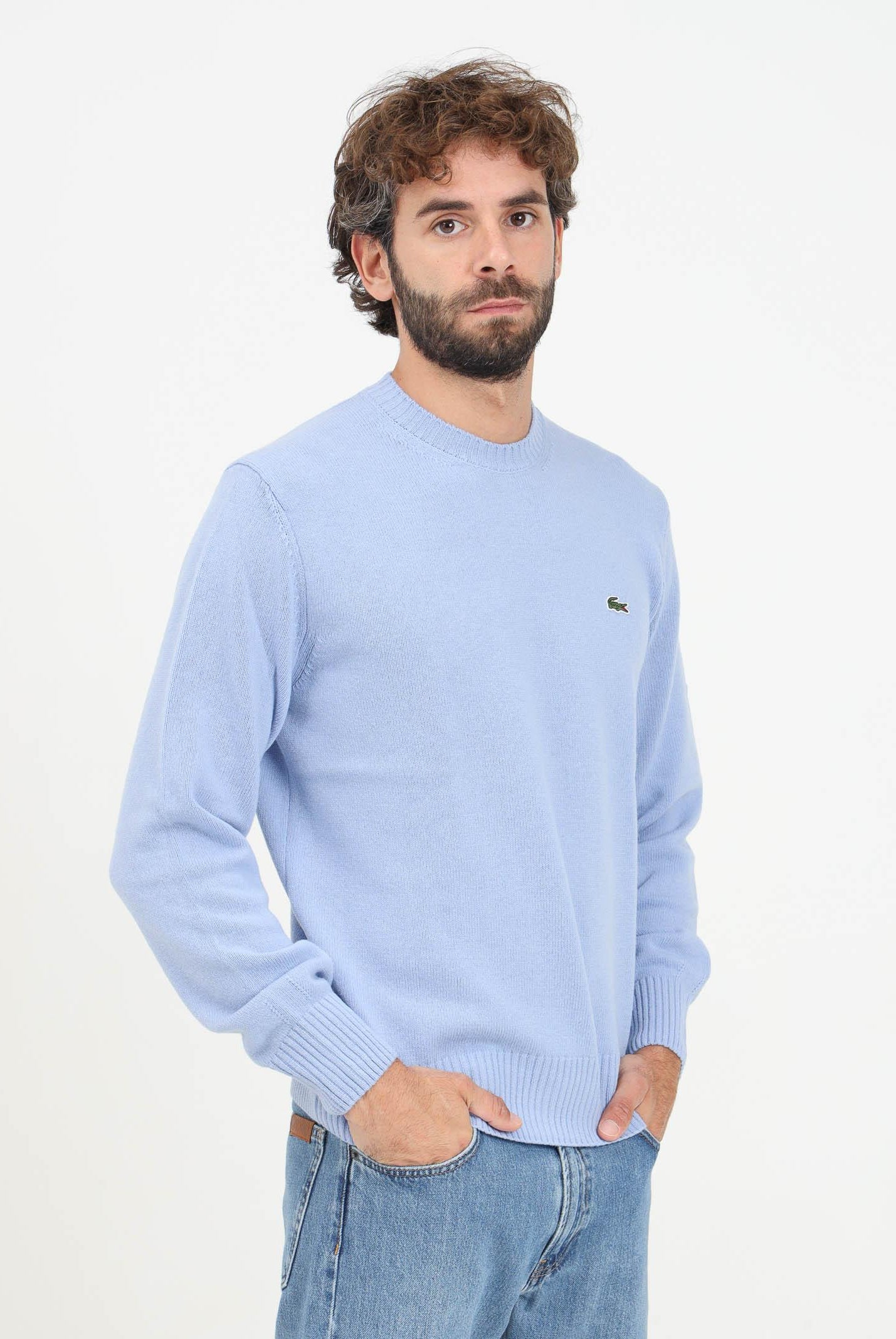 LACOSTE Maglioncino girocollo polvere da uomo AH2916 HBP LACOSTE