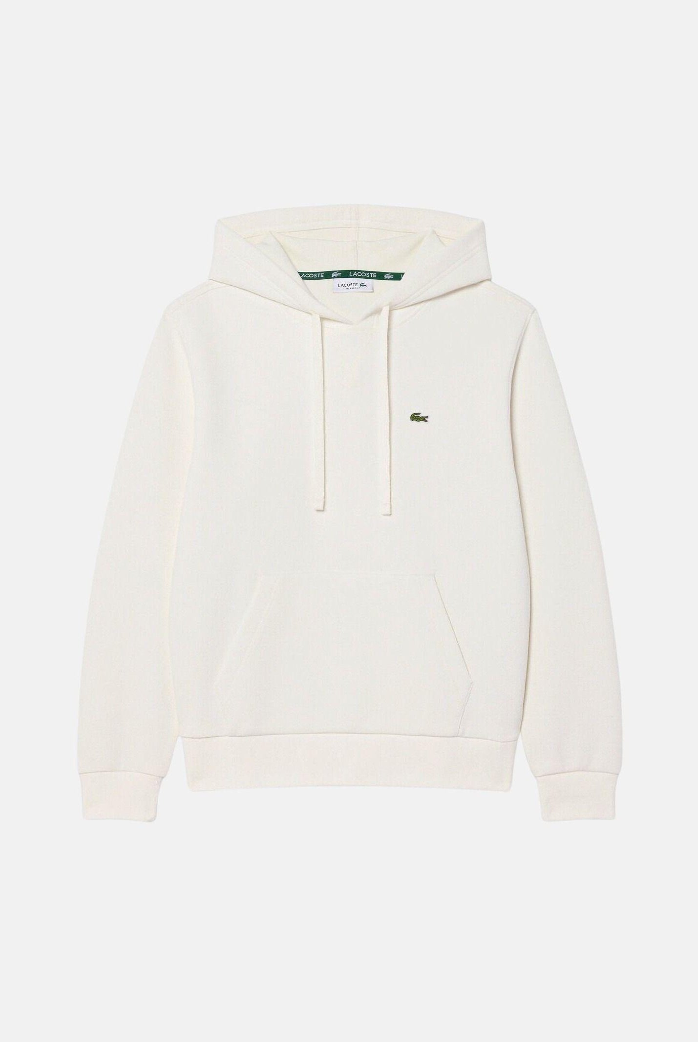 LACOSTE Felpa con cappuccio Piqué Hoodie, colore brand White corrispondente al bianco, da donna. SF5259 70V LACOSTE