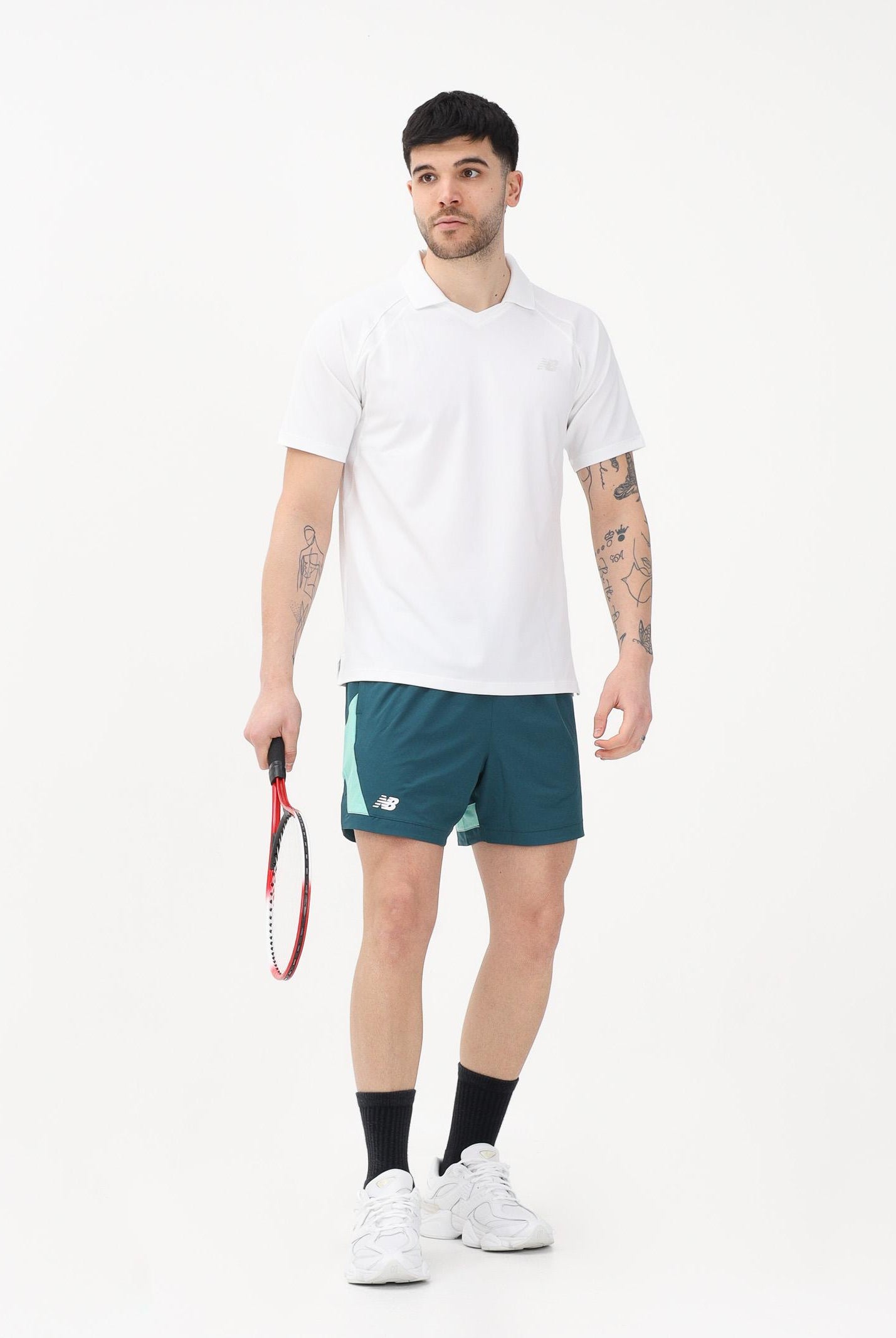 NEW BALANCE Shorts sportivo TOURNAMENT NOVELTY verde da uomo MB6120HXAAV . NEW BALANCE