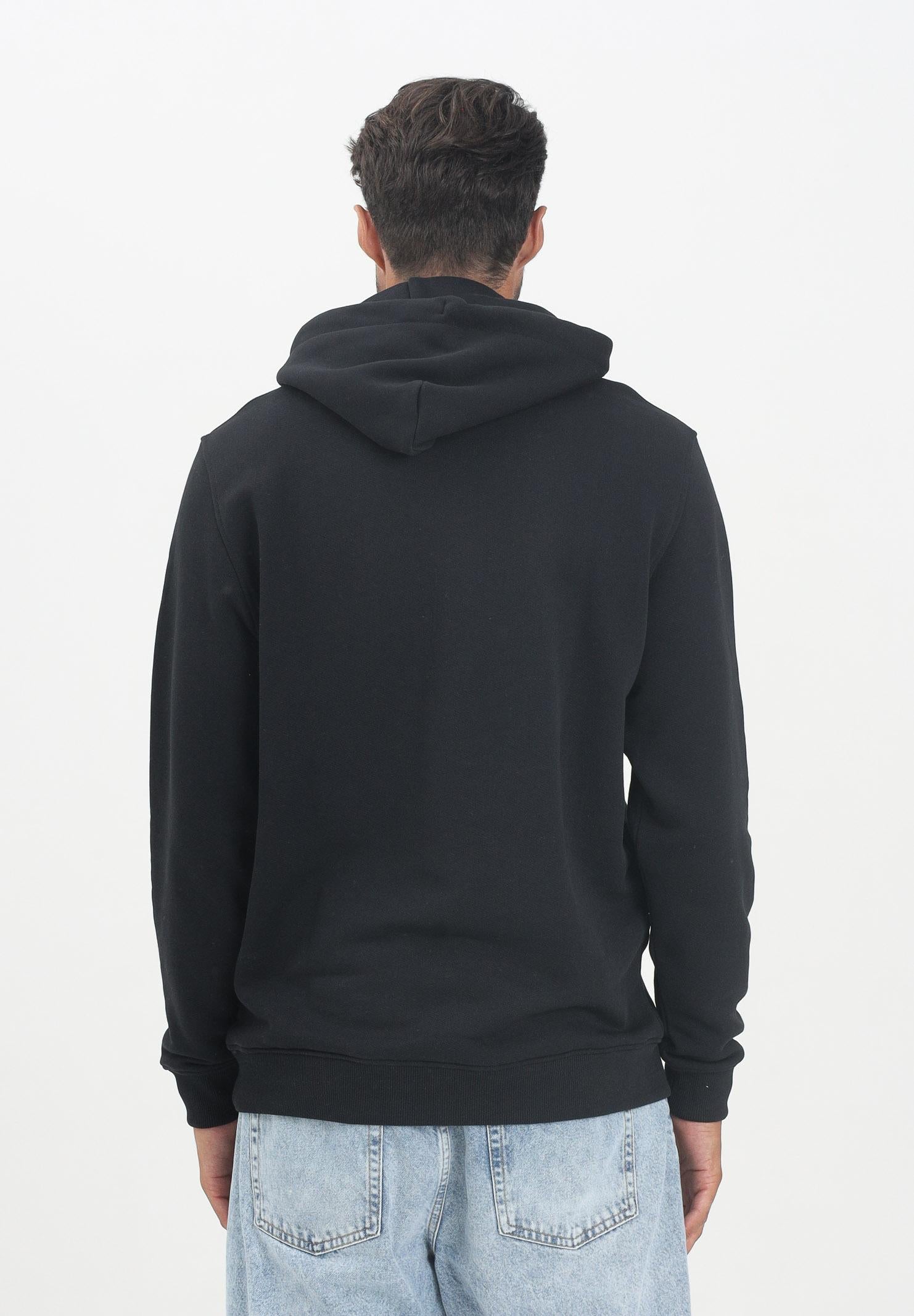 TOMMY JEANS Felpa con cappuccio nera da uomo rifinita da logo DM0DM20258BDS TOMMY JEANS