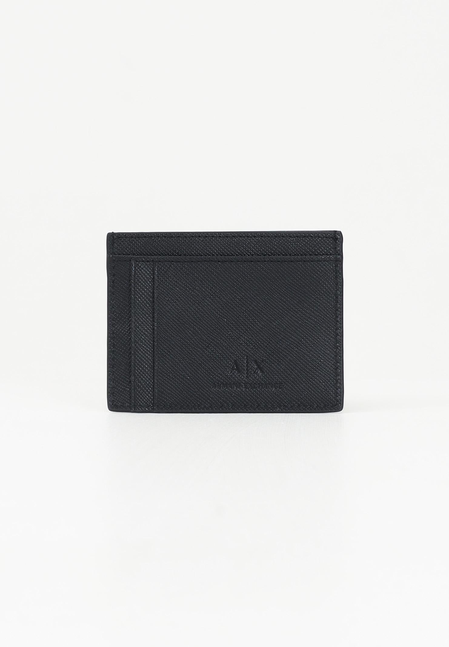 ARMANI EXCHANGE Portacarte nero da uomo con logo XM000169AF12702 UC001 ARMANI EXCHANGE