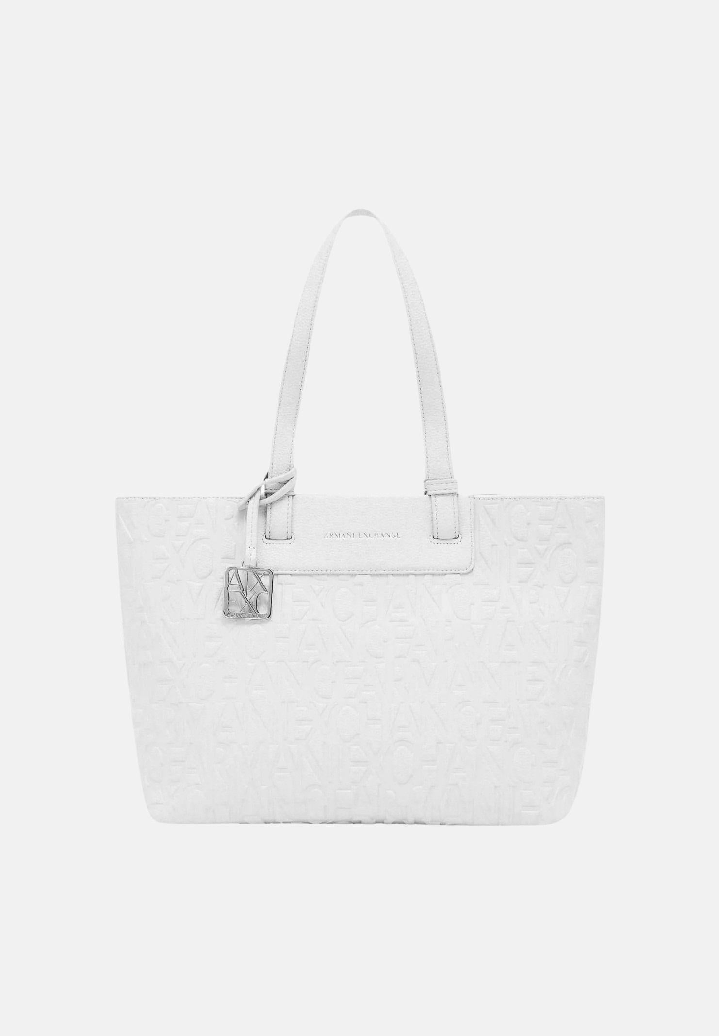 ARMANI EXCHANGE Shopper a spalla bianca da donna con logo XW001481AF15774 U0011 ARMANI EXCHANGE