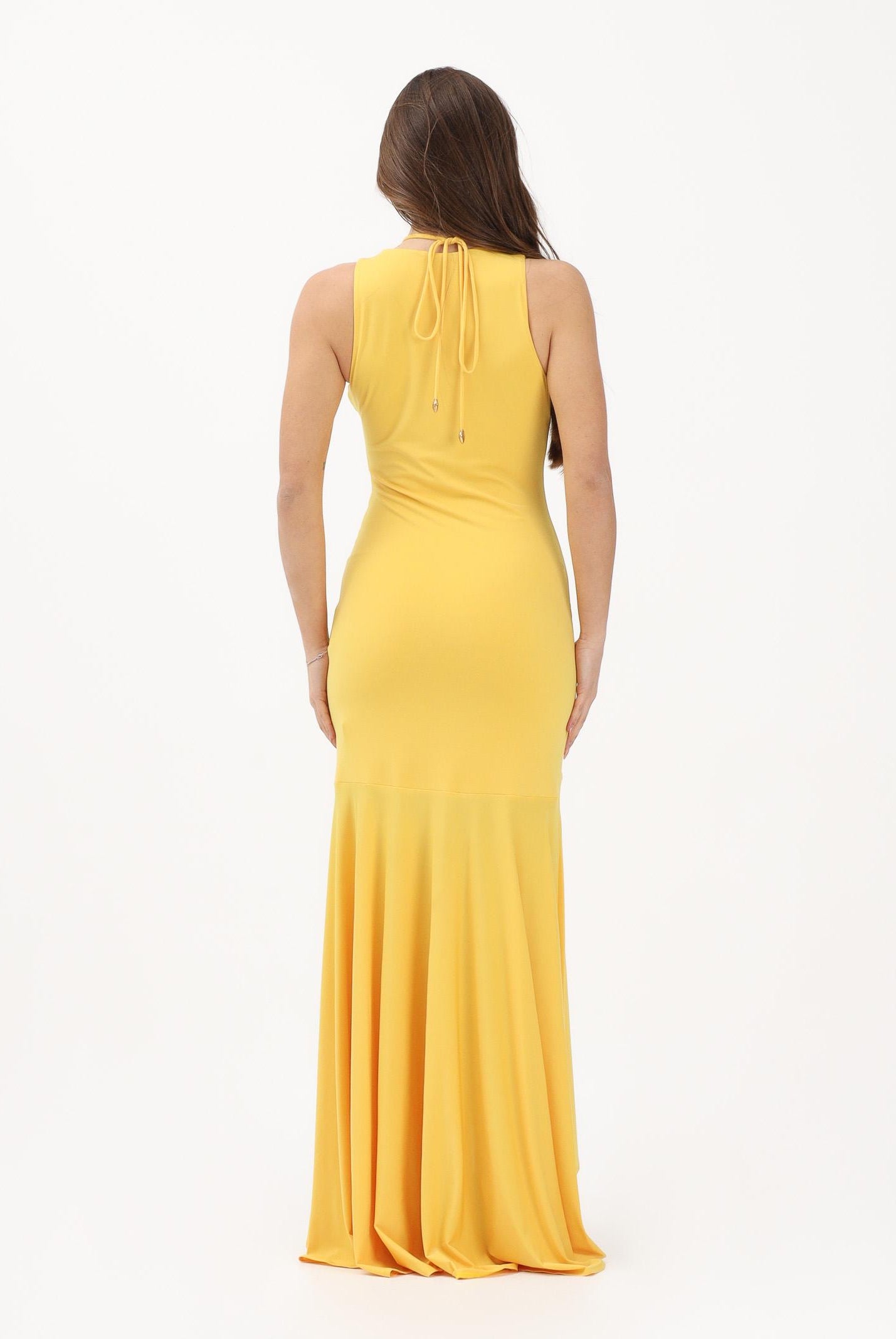 JUST CAVALLI Abito lungo giallo da donna 80PAOB01CJB04 644 JUST CAVALLI