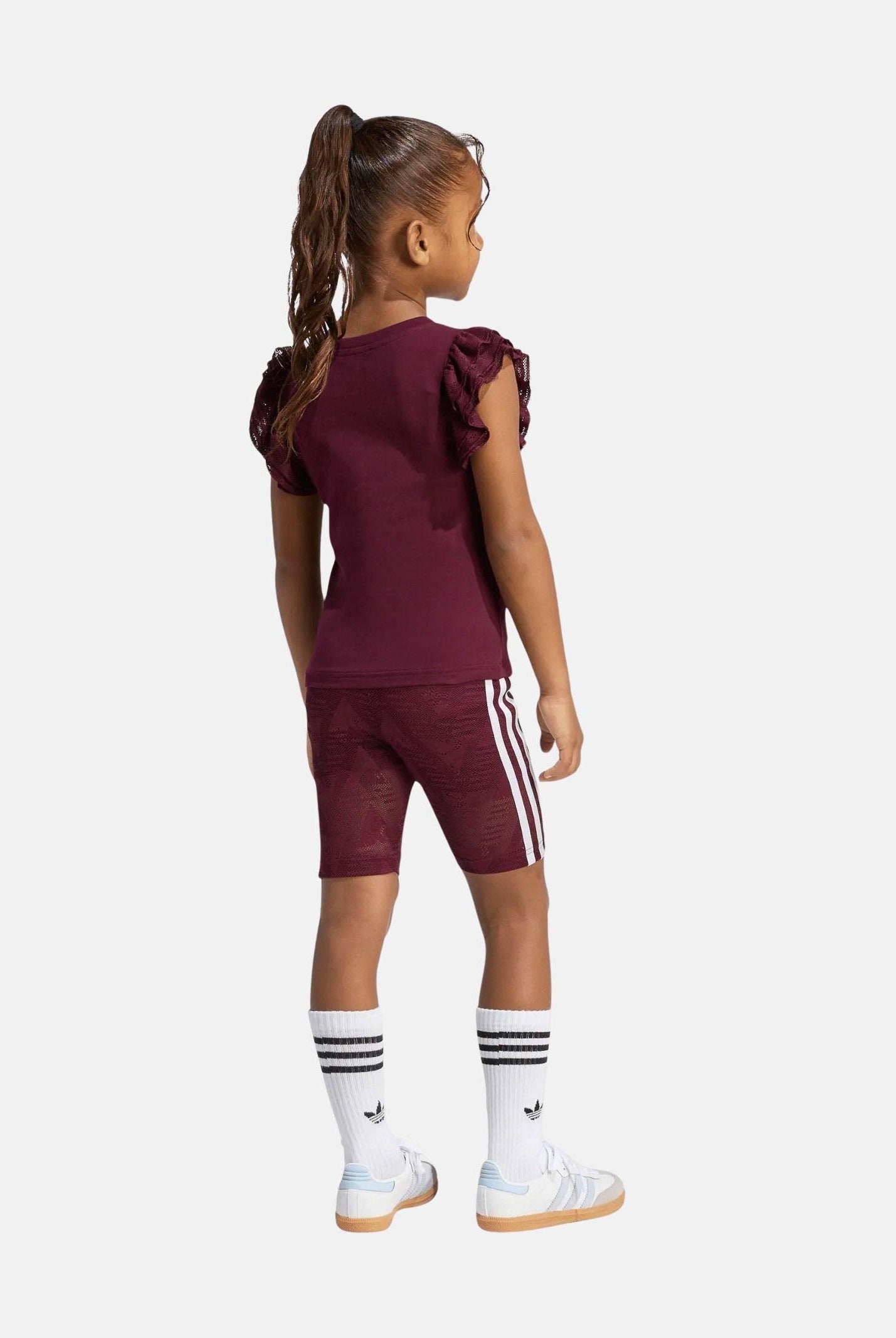 ADIDAS ORIGINALS Completino in pizzo bordeaux da bambina KC6796 . ADIDAS ORIGINALS
