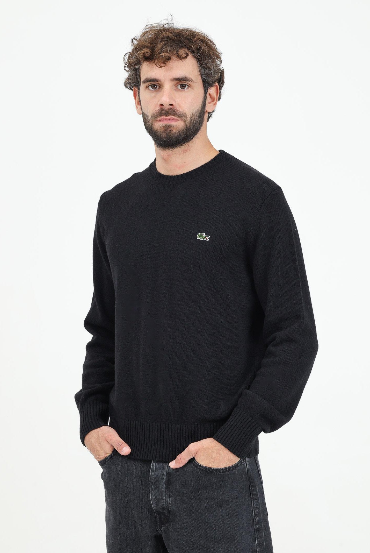 LACOSTE Maglioncino girocollo nero da uomo AH2916 031 LACOSTE