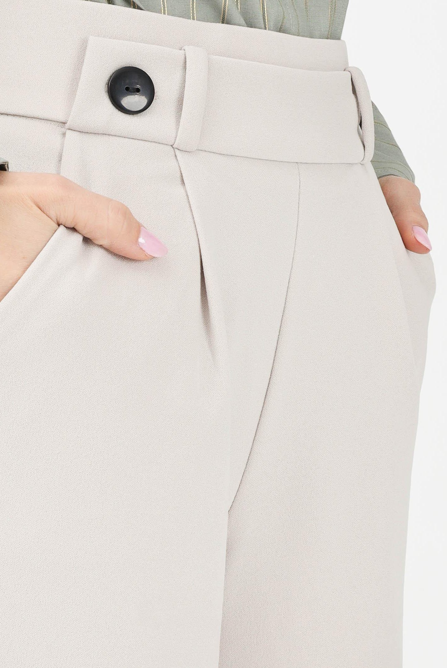 JDY Pantalone beige da donna a vita alta 15208430 CHGR JDY