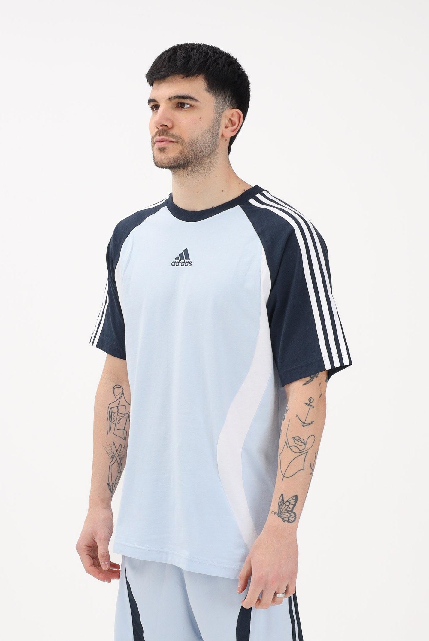 ADIDAS ORIGINALS T-shirt a manica corta Adicolor Teamgeist celeste da uomo KD4350 . ADIDAS ORIGINALS