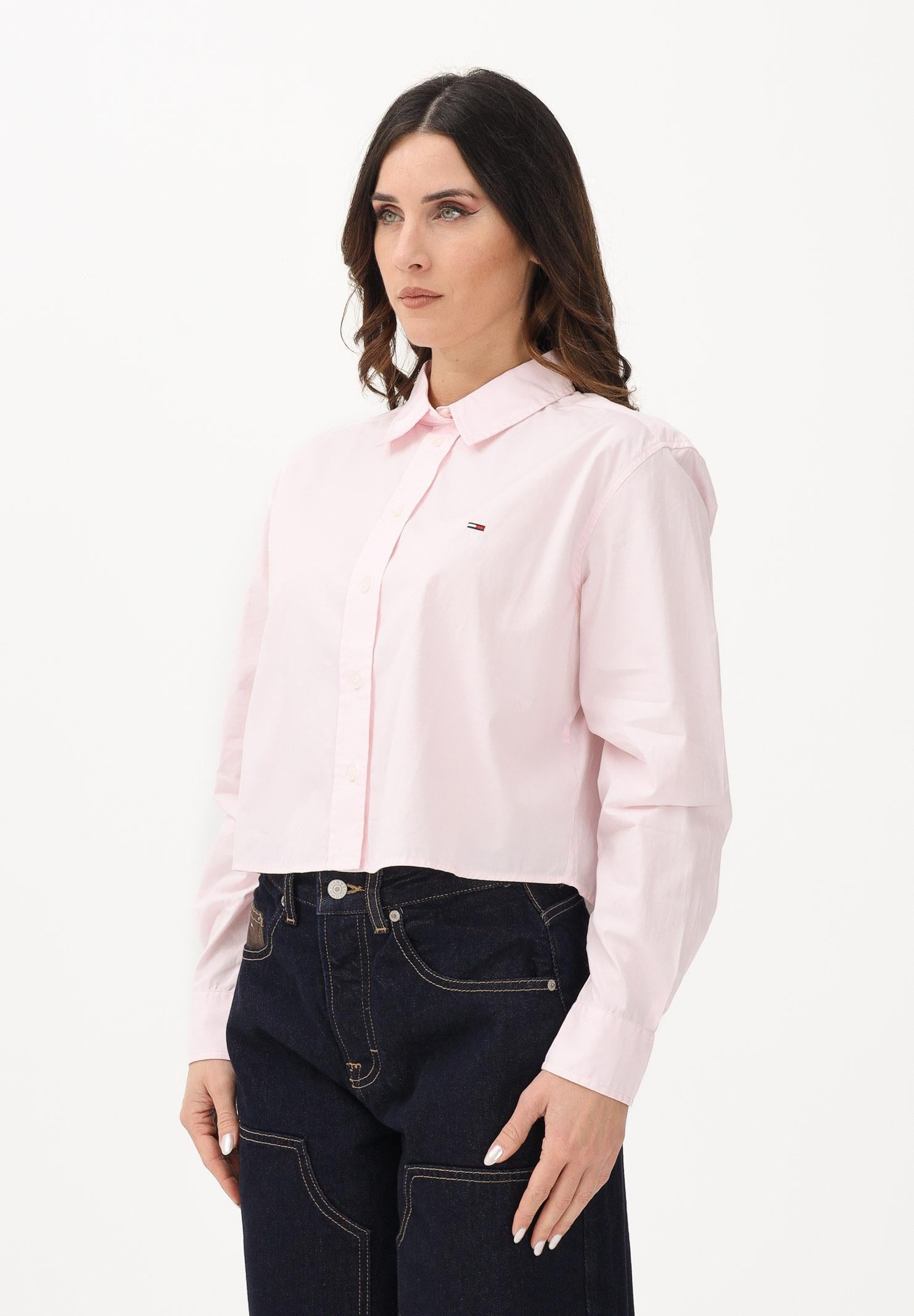 TOMMY JEANS Camicia a manica lunga rosa da donna DW0DW22078 TOG TOMMY JEANS