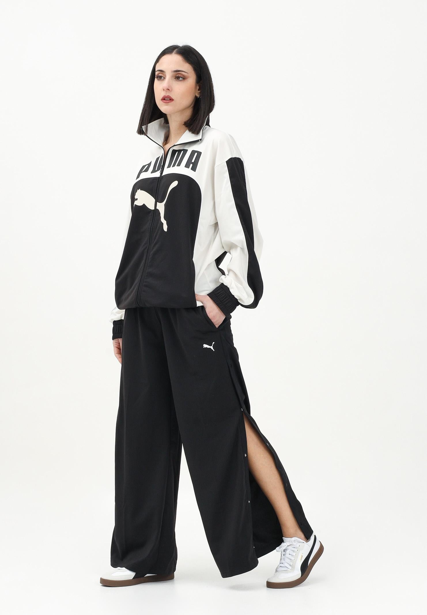 PUMA Pantalone sportivo Wardrobe Ess Relaxed Low-Rise Popper Op nero da donna 629804 01 PUMA