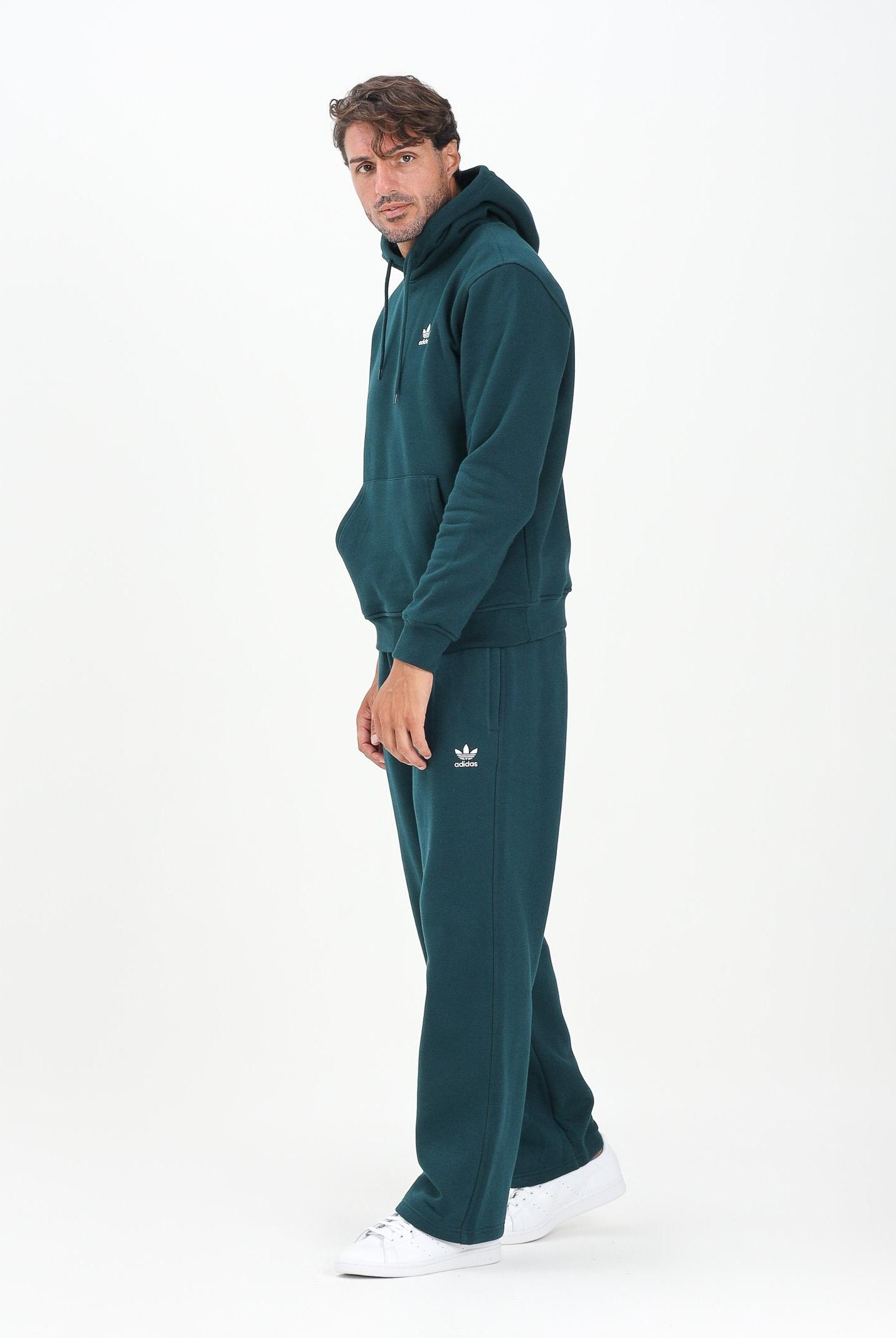 ADIDAS ORIGINALS Pantalone sportivo Trefoil Essentials Open Hem verde da uomo KA0507 ADIDAS ORIGINALS