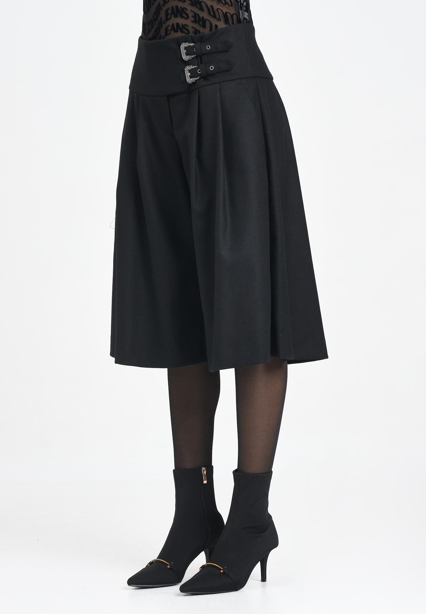 VERSACE JEANS COUTURE Bermuda nero da donna 79HAD102N0542 899 VERSACE JEANS COUTURE