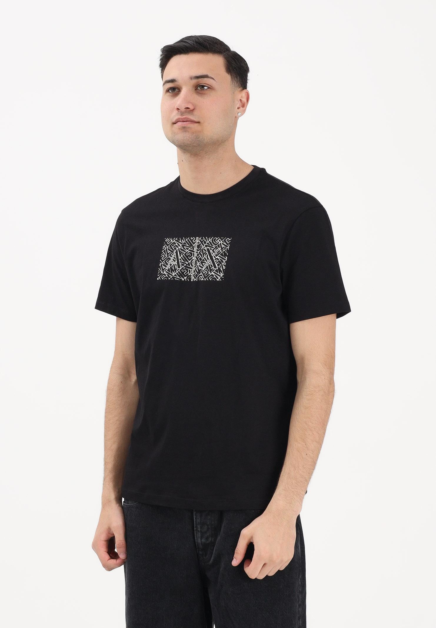 ARMANI EXCHANGE T-shirt a manica corta nera da uomo con stampa XM002784AF10356 UC001 ARMANI EXCHANGE
