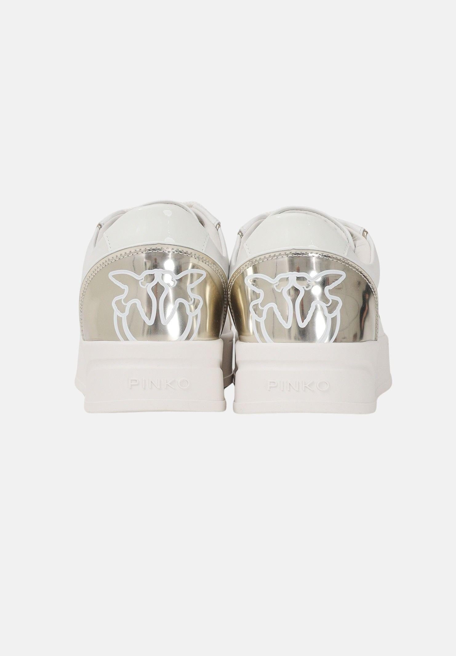 PINKO Sneakers bianche da donna arricchite da dettagli luminosi SS0131P001ZX8 ZX8 PINKO
