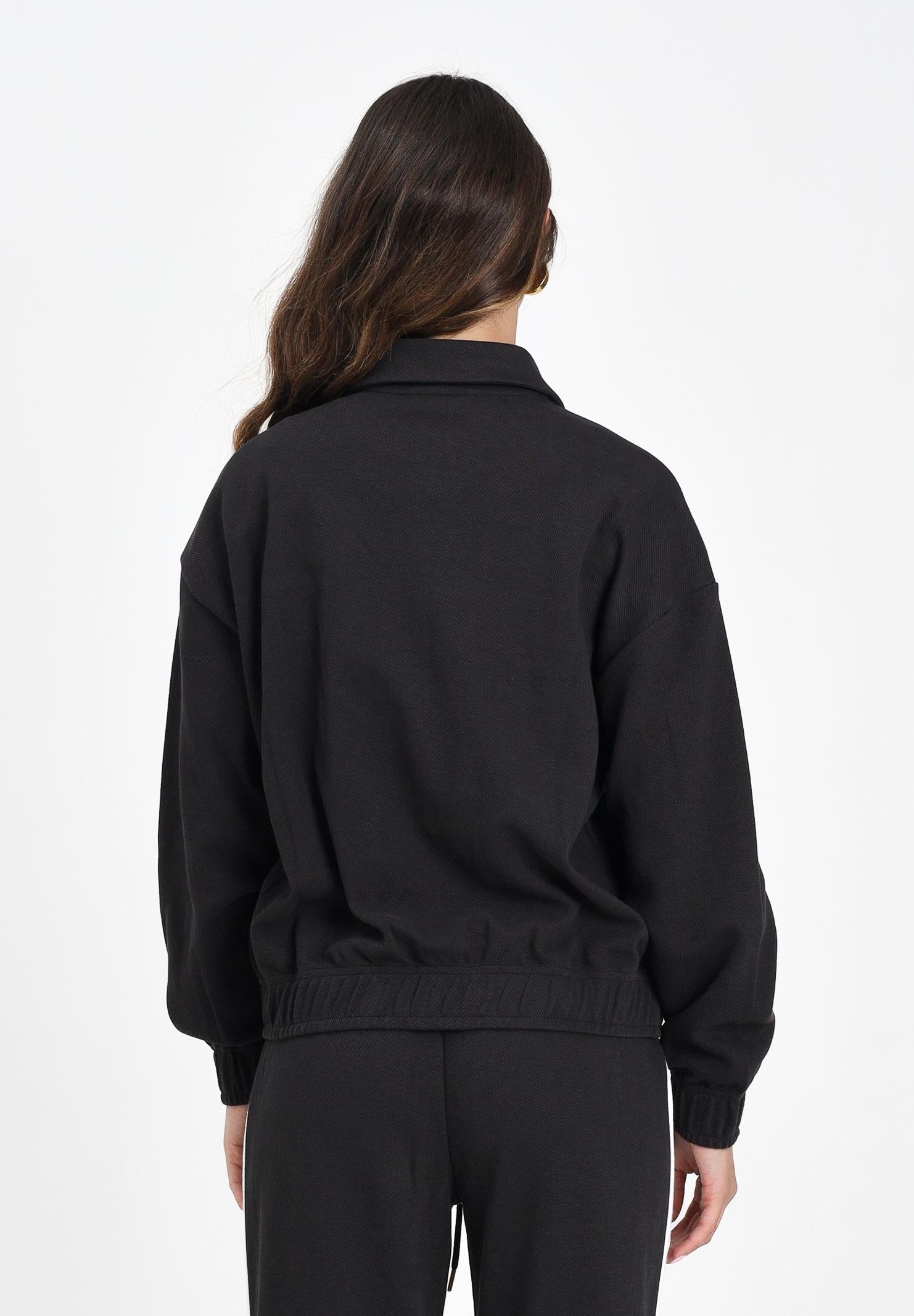 PUMA Felpa con zip T7 nera da donna 632137 01 PUMA