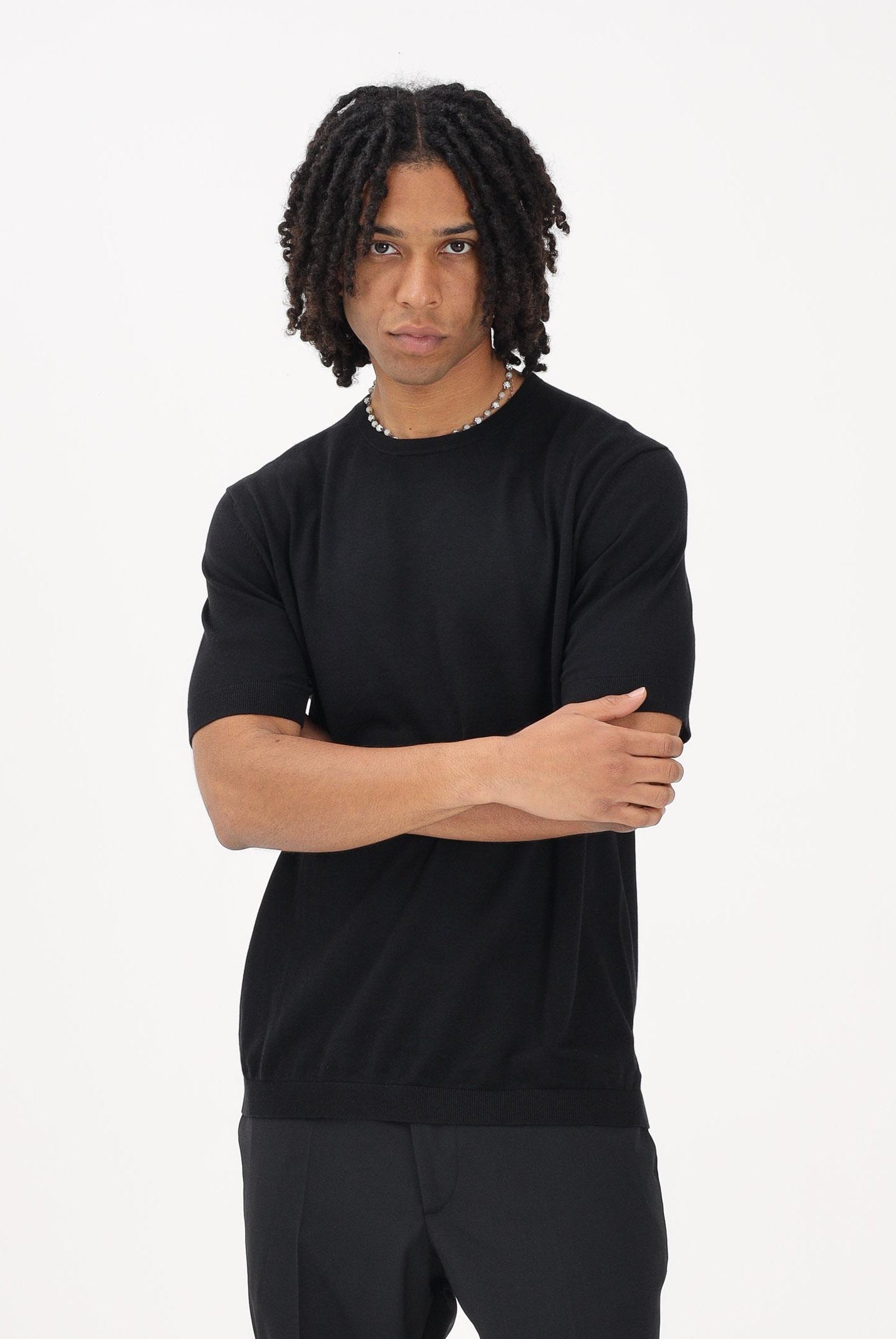 SELECTED HOMME Maglia a manica corta nera da uomo 16099828 BL SELECTED HOMME