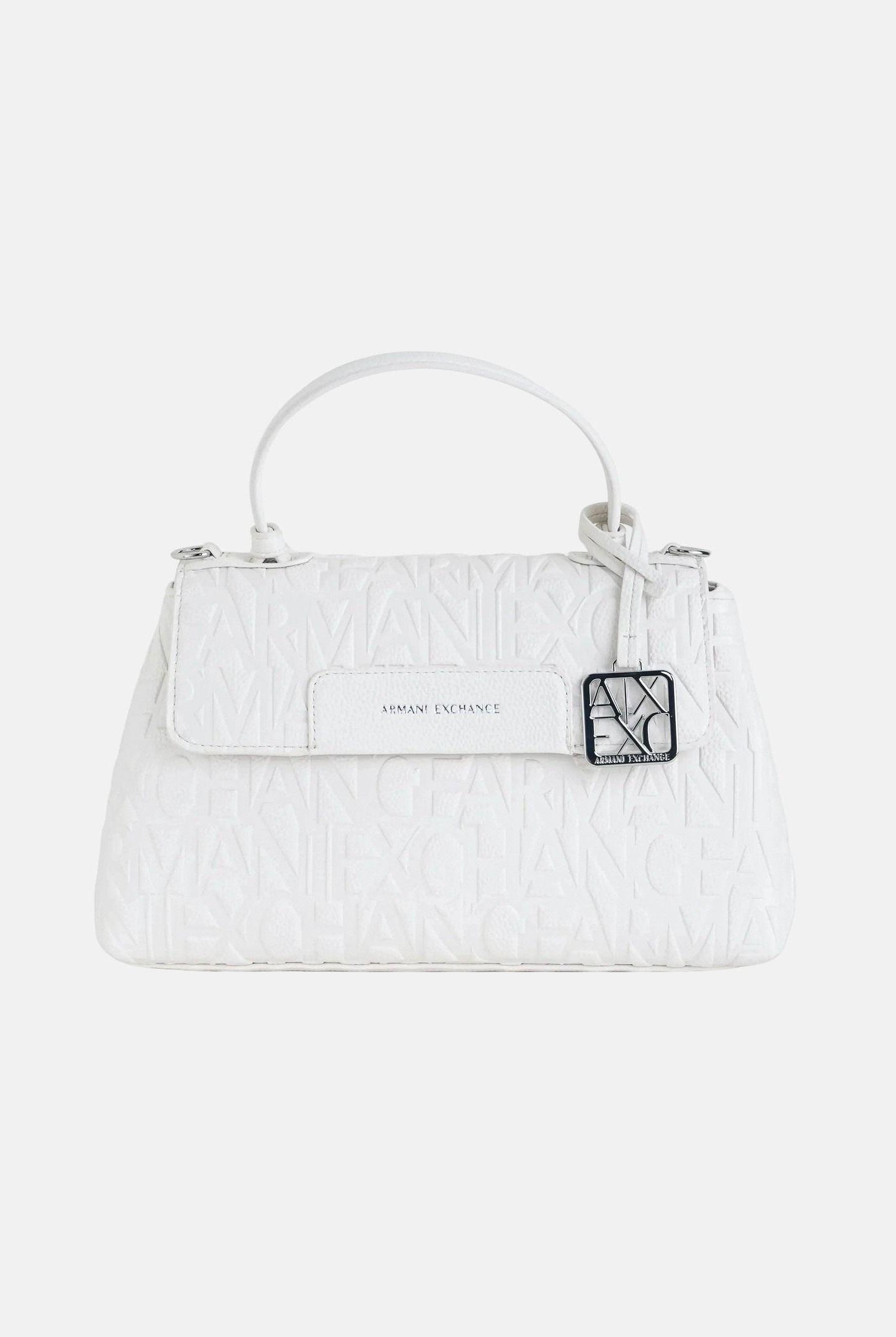 ARMANI EXCHANGE Borsa a mano bianca da donna con logo all-over XW001223AF15774 U0011 ARMANI EXCHANGE