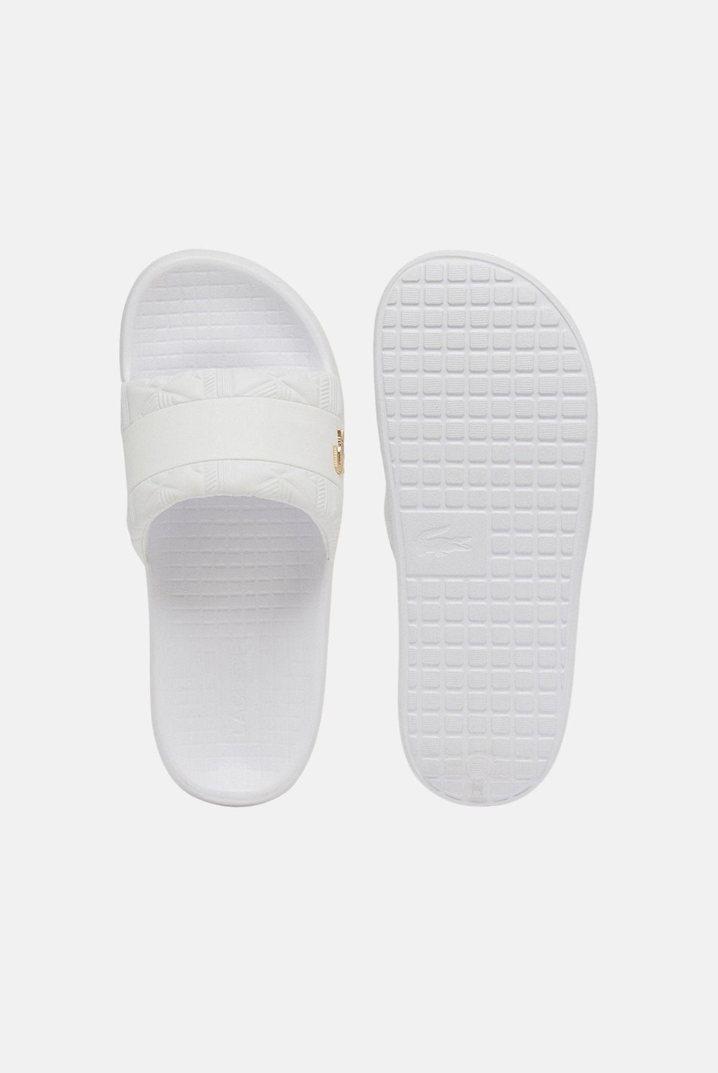 LACOSTE Ciabatte Serve Slide Hybrid bianche da uomo E03862 21G LACOSTE