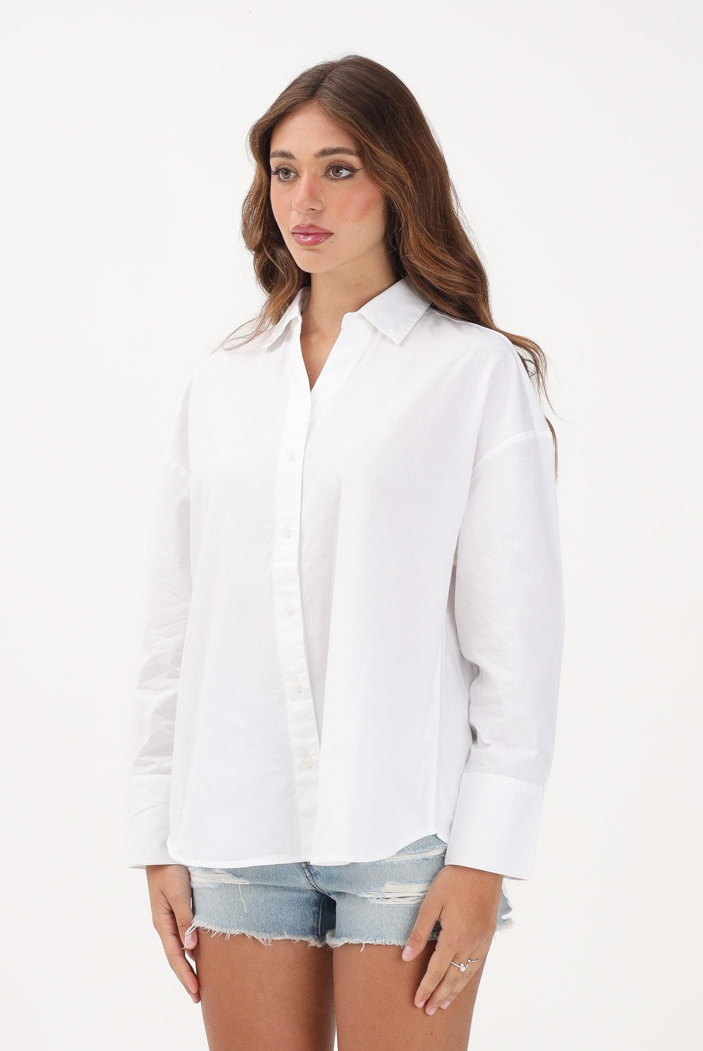 ONLY Camicia a manica lunga bianca da donna con ricamo sul retro 15375491 BRWIPI ONLY