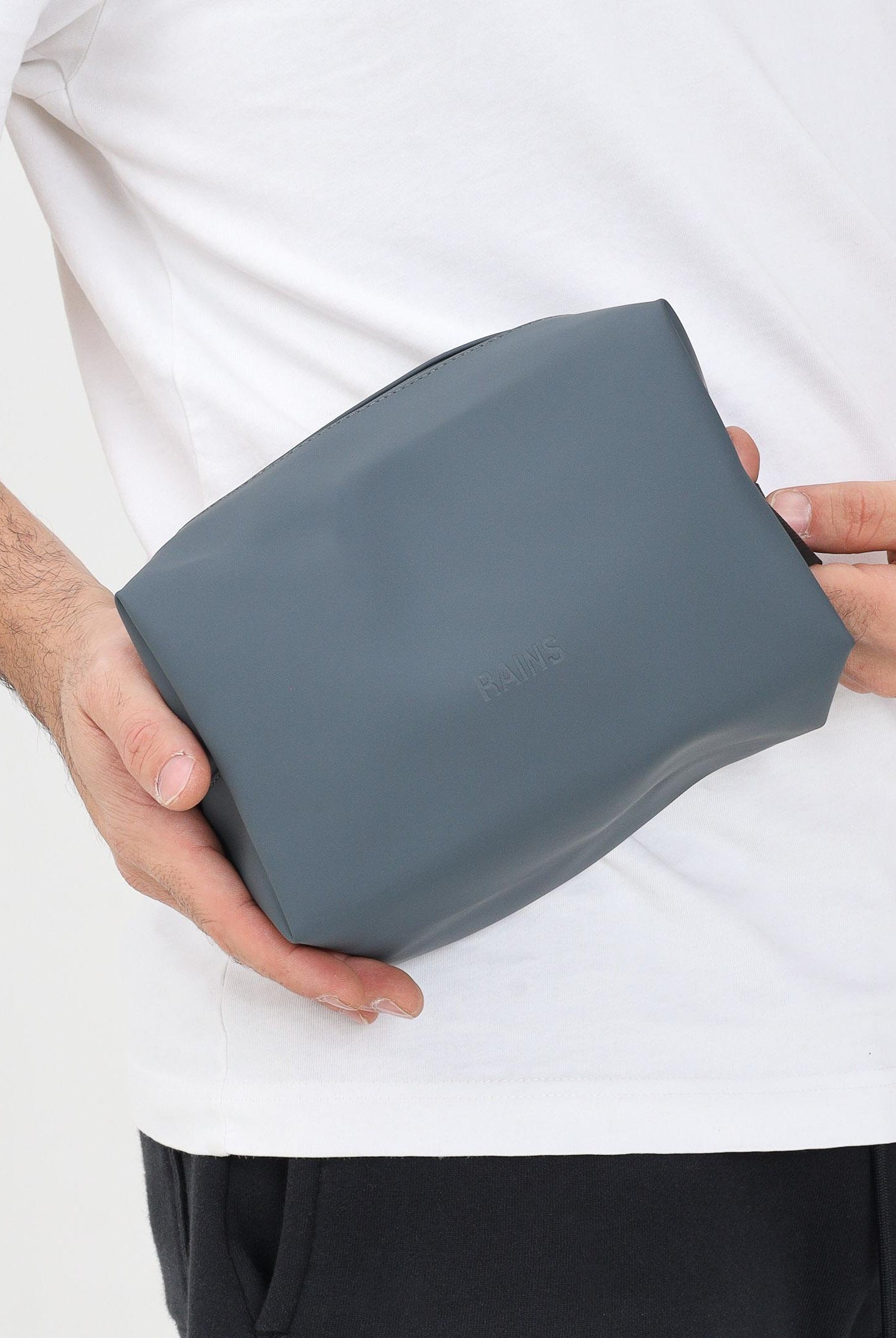 RAINS Pochette Wash Bag Small blu laguna per uomo e donna RA15580 LAG RAINS