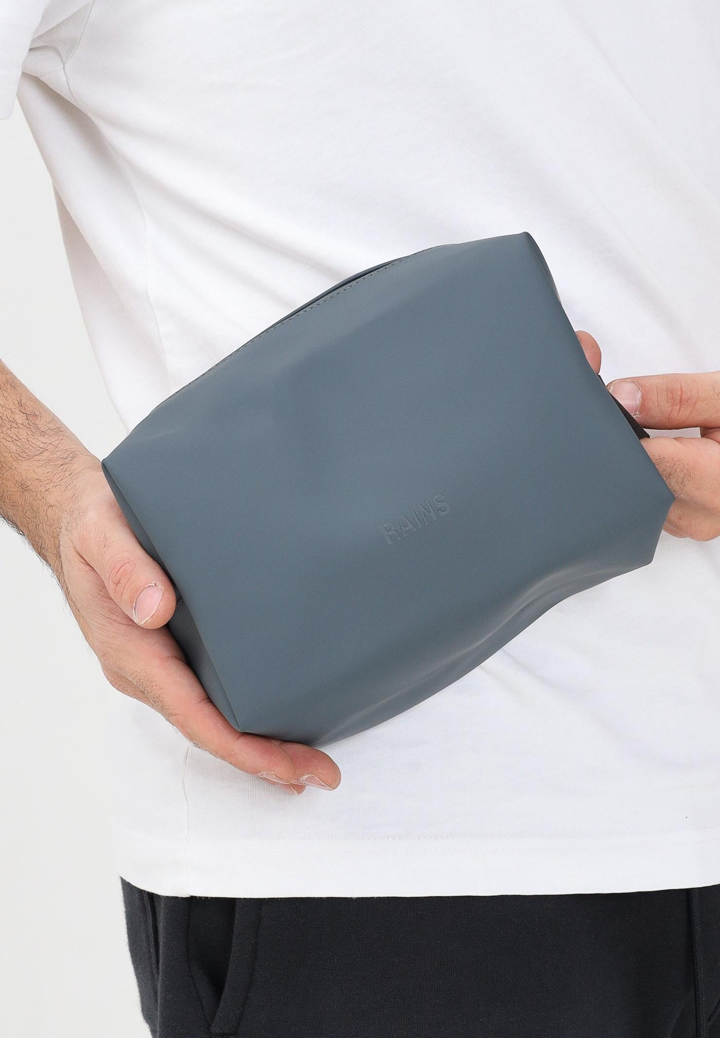 RAINS Pochette Wash Bag Small blu laguna per uomo e donna RA15580 LAG RAINS
