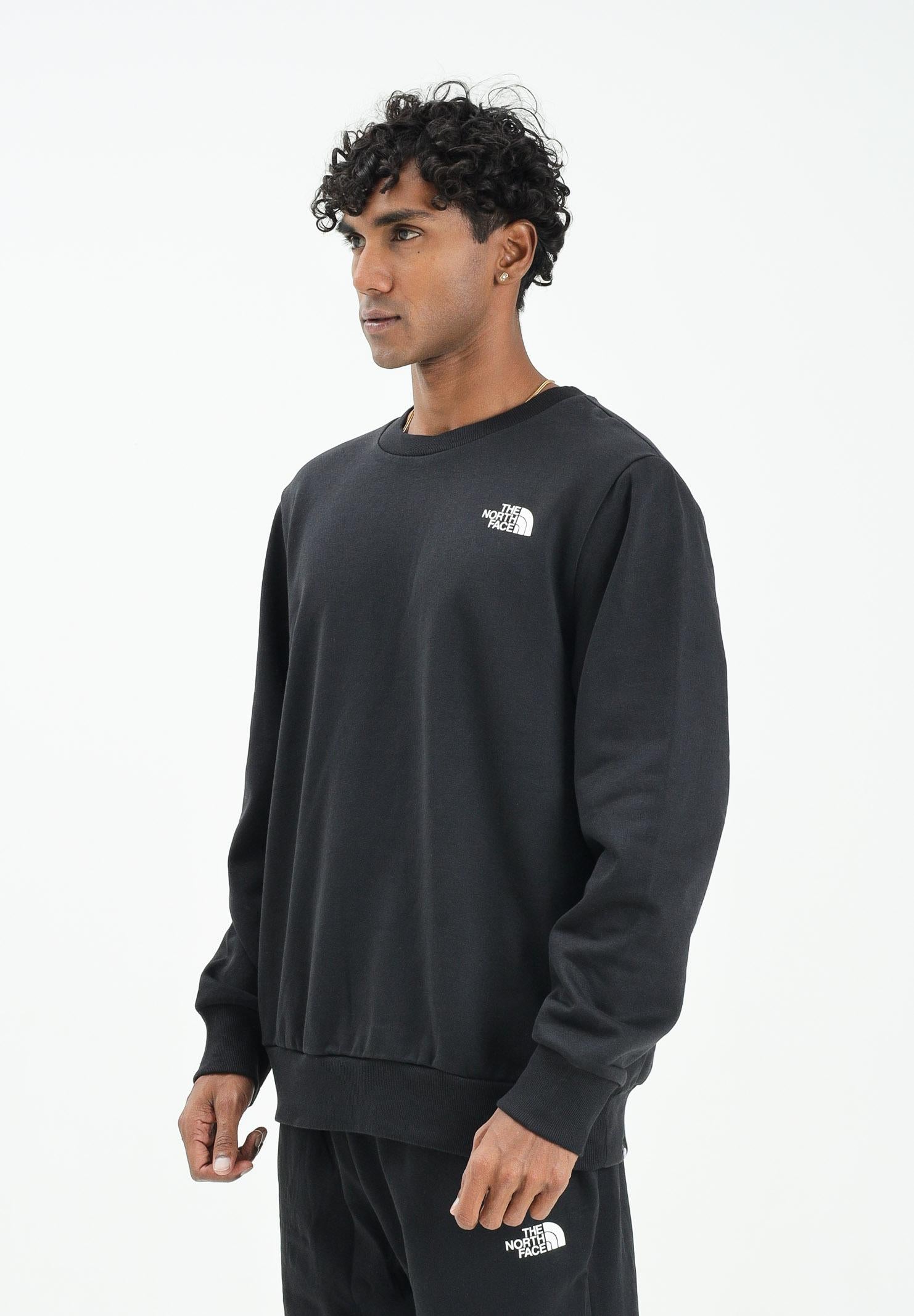 THE NORTH FACE Felpa girocollo Essential nera da uomo NF0A89FBJK31 . THE NORTH FACE