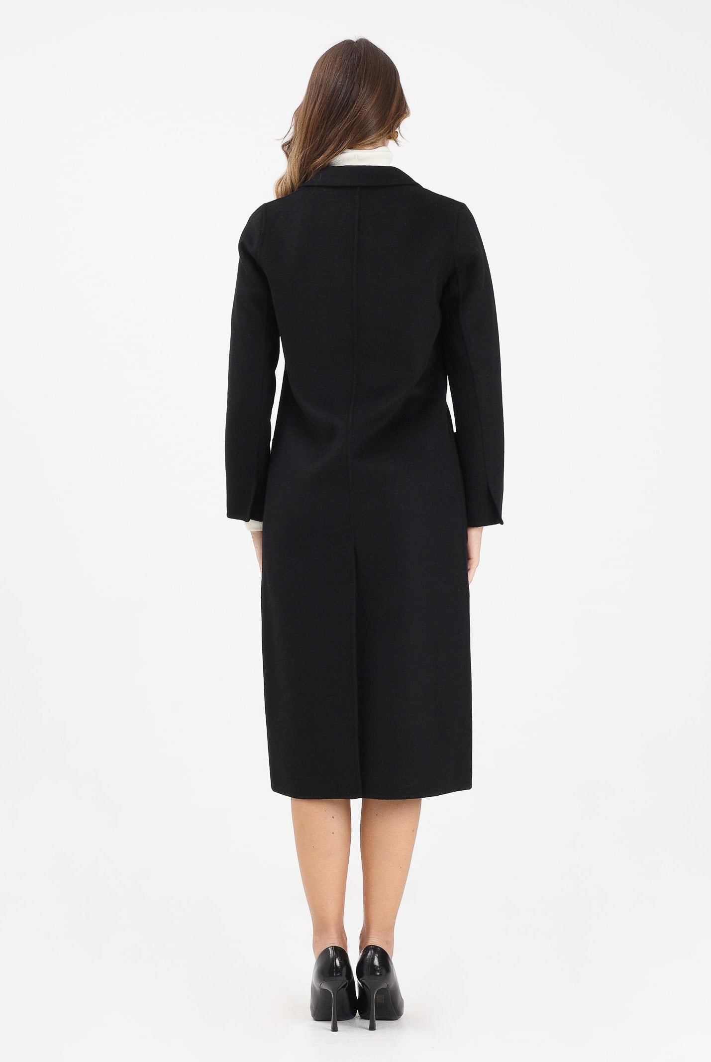 VICOLO Cappotto lungo nero da donna TF0002 A99 VICOLO