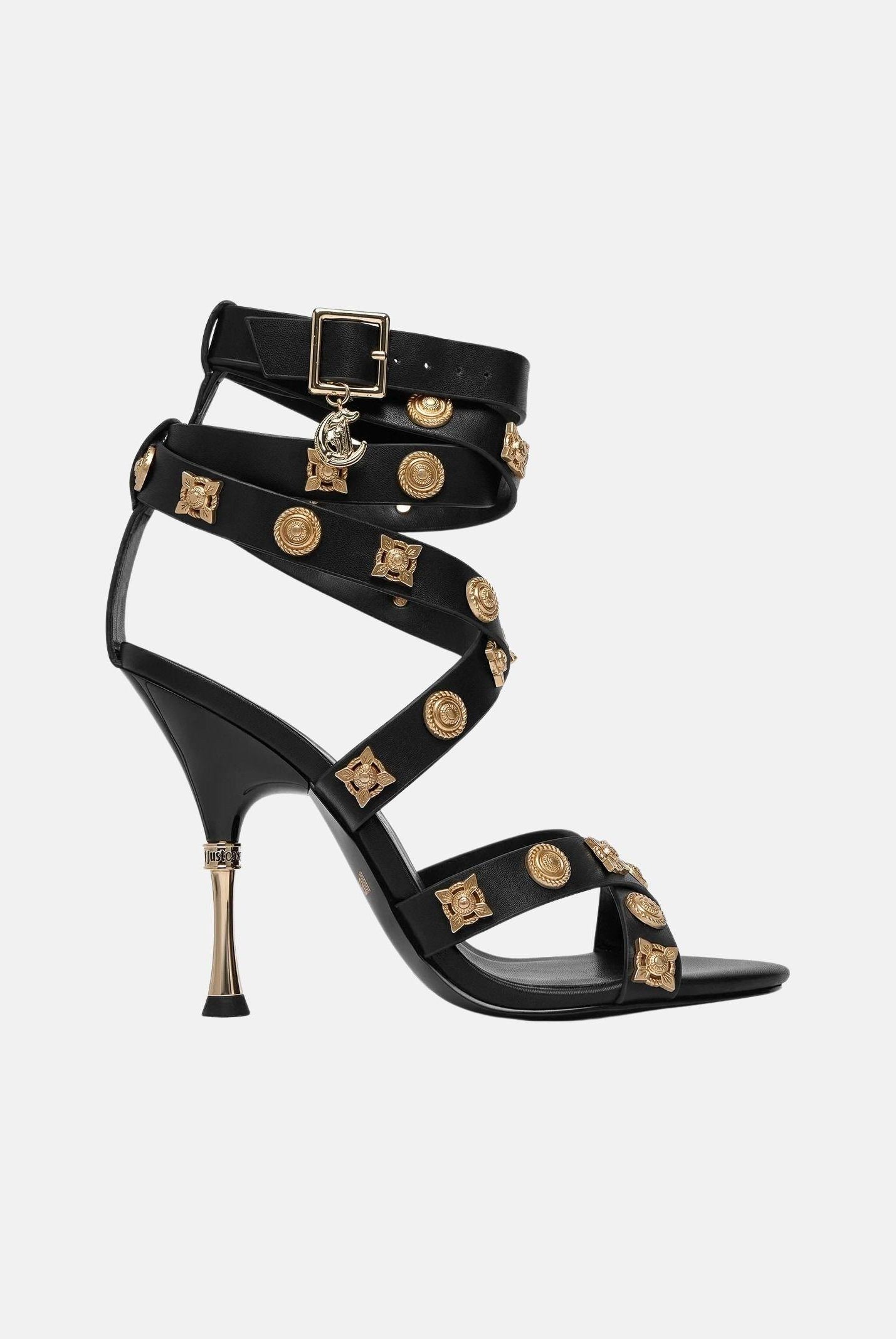 JUST CAVALLI Sandali con tacco neri da donna 80RA3S40ZSE55 899 JUST CAVALLI