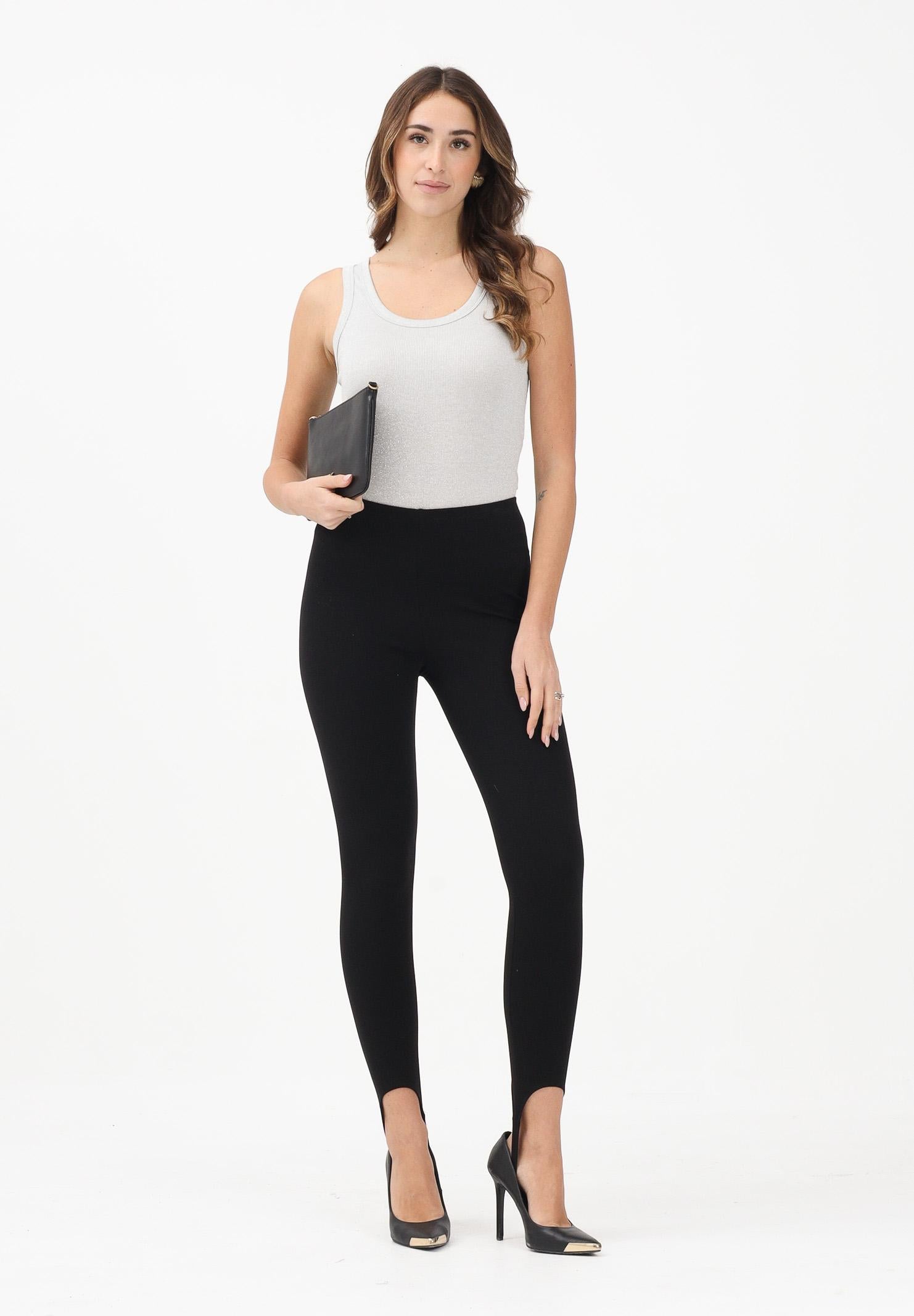 VICOLO Leggings nero da donna con staffa alla caviglia TF1759 NE VICOLO