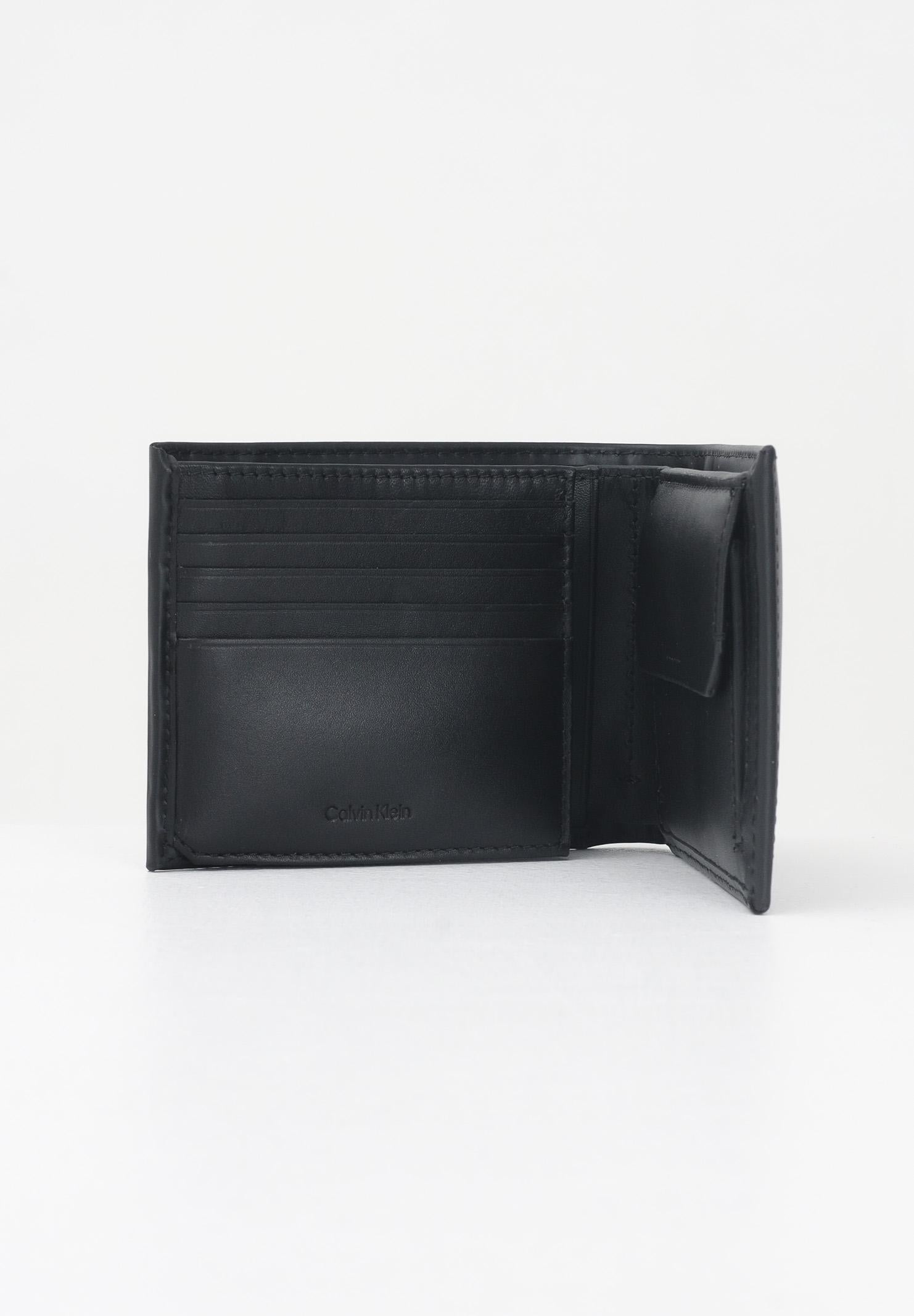 CALVIN KLEIN Portafogli nero da uomo con logo LV04D1105G UB1 CALVIN KLEIN