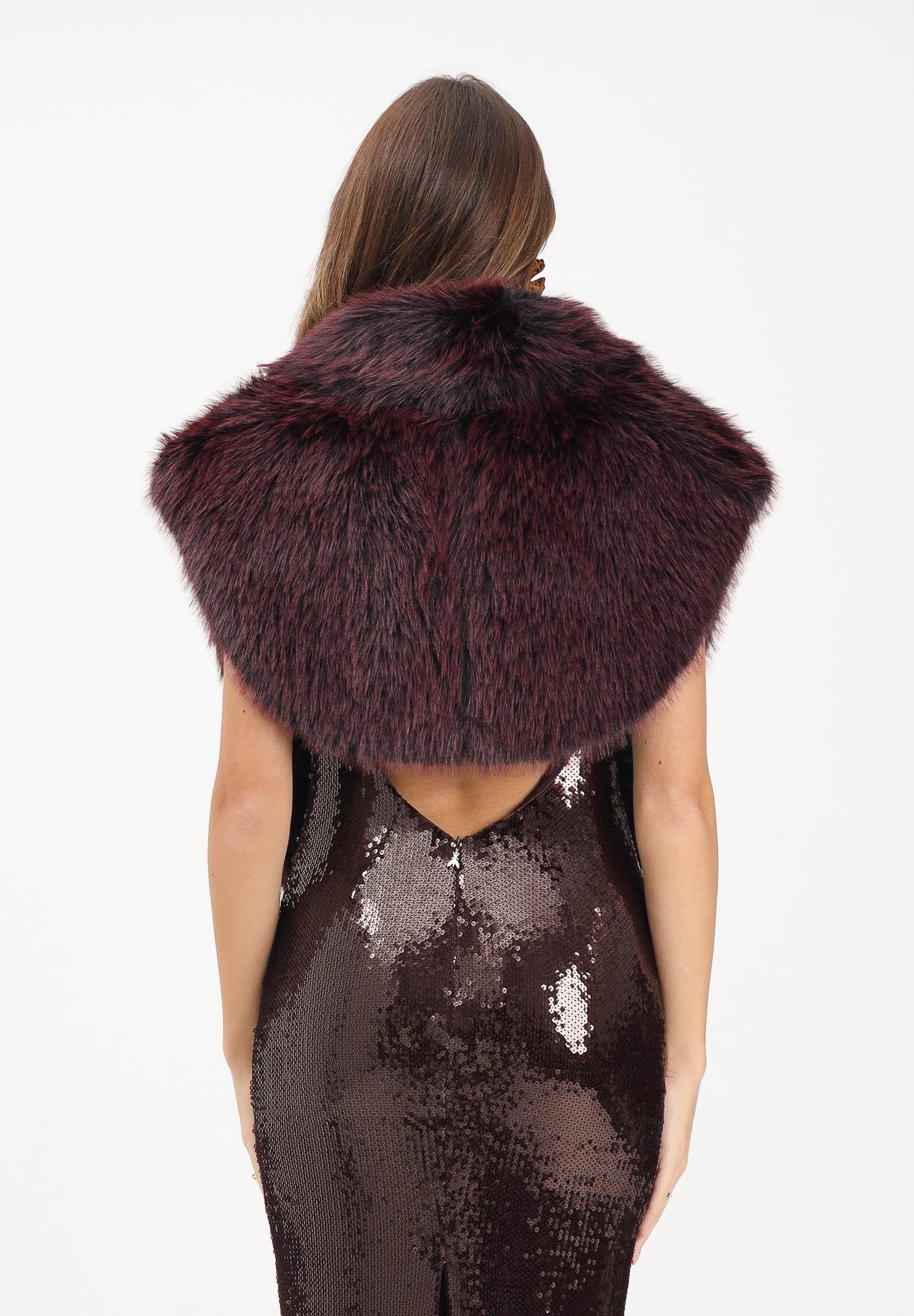 PATRIZIA PEPE Pellicciotto bordeaux da donna 8F0063E072 R871 PATRIZIA PEPE