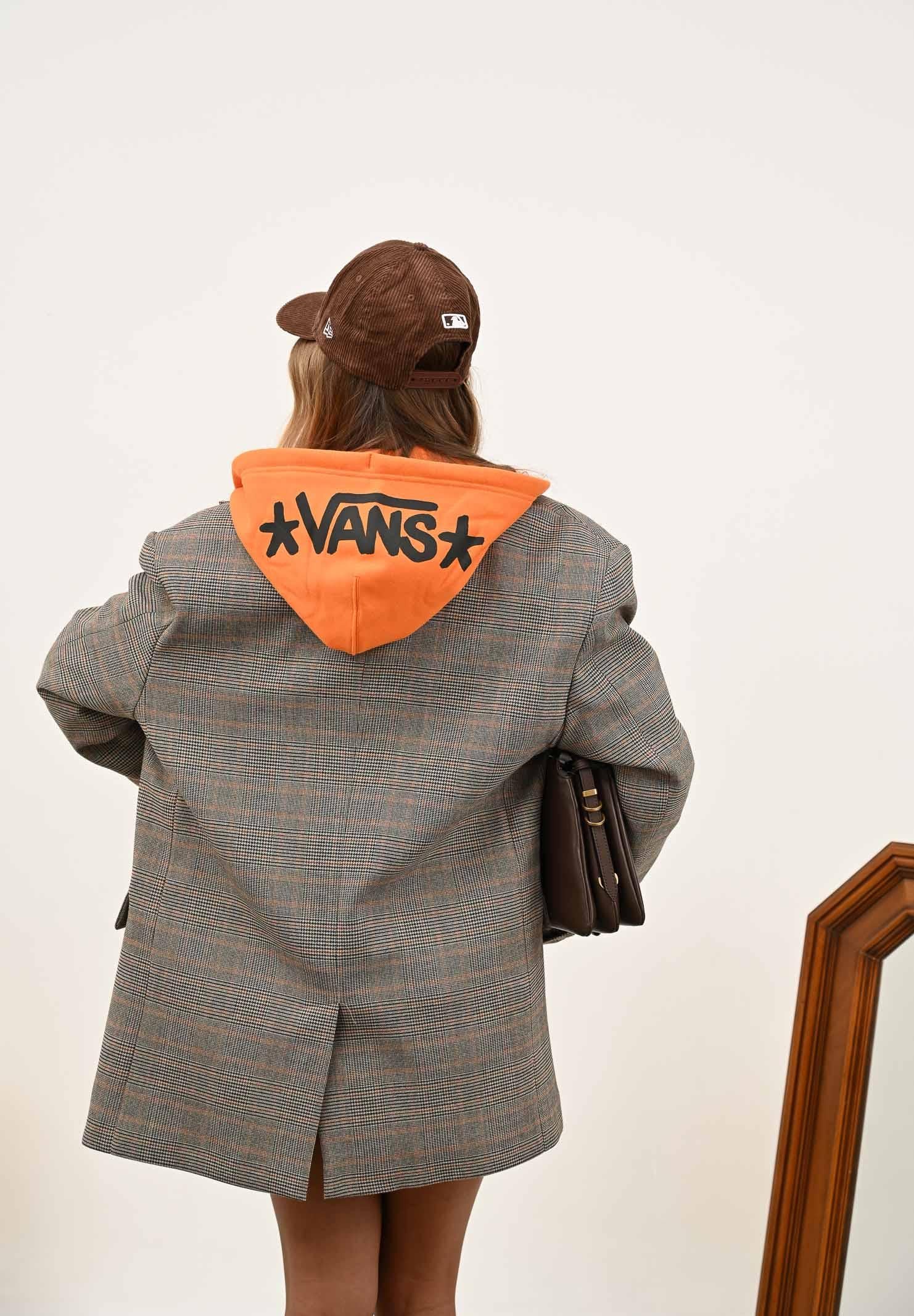 VANS Felpa con zip Skate Atiba arancione da uomo VN000Q7712Q1 VANS