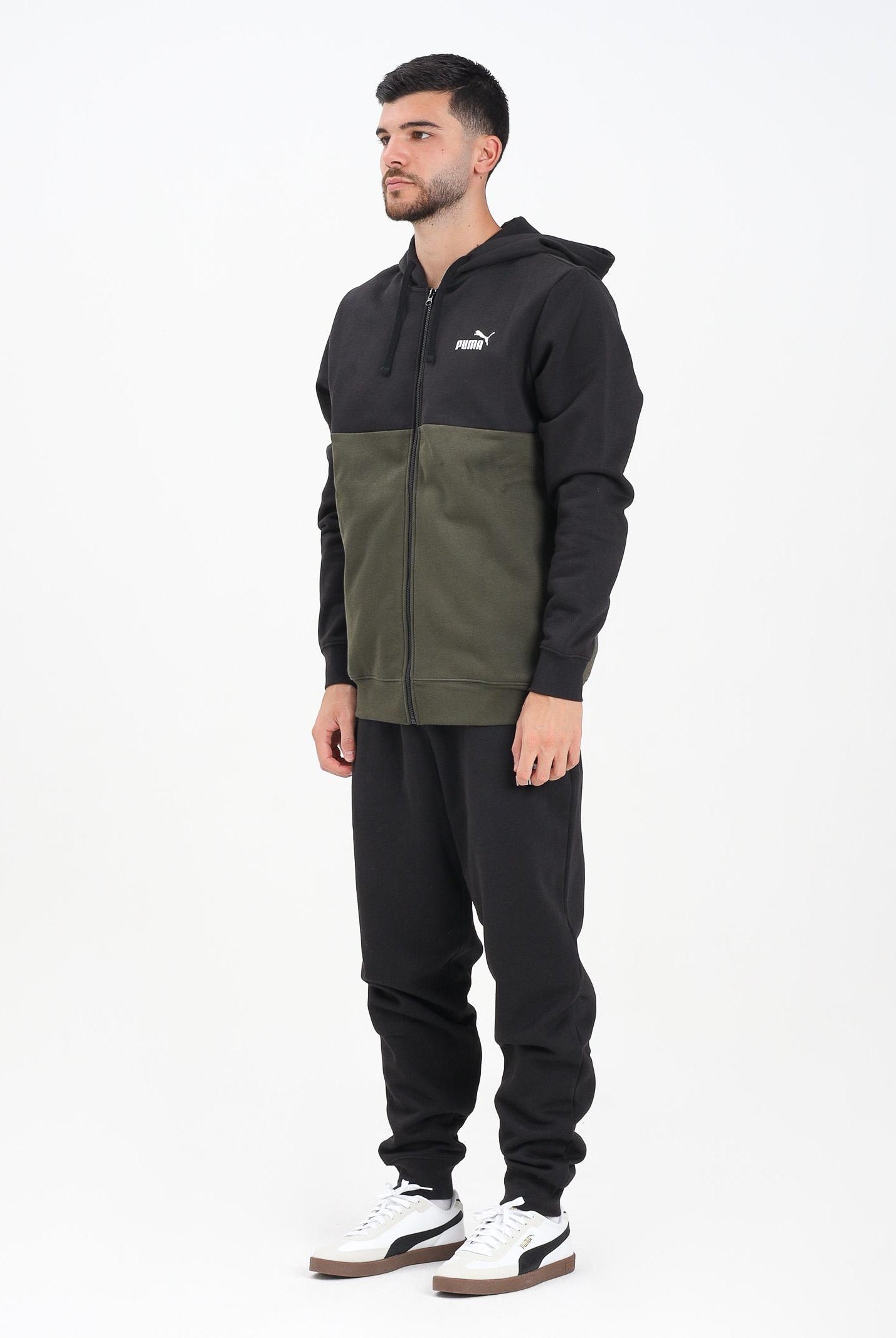 PUMA Tuta verde e nera da uomo con logo 692158 70 PUMA