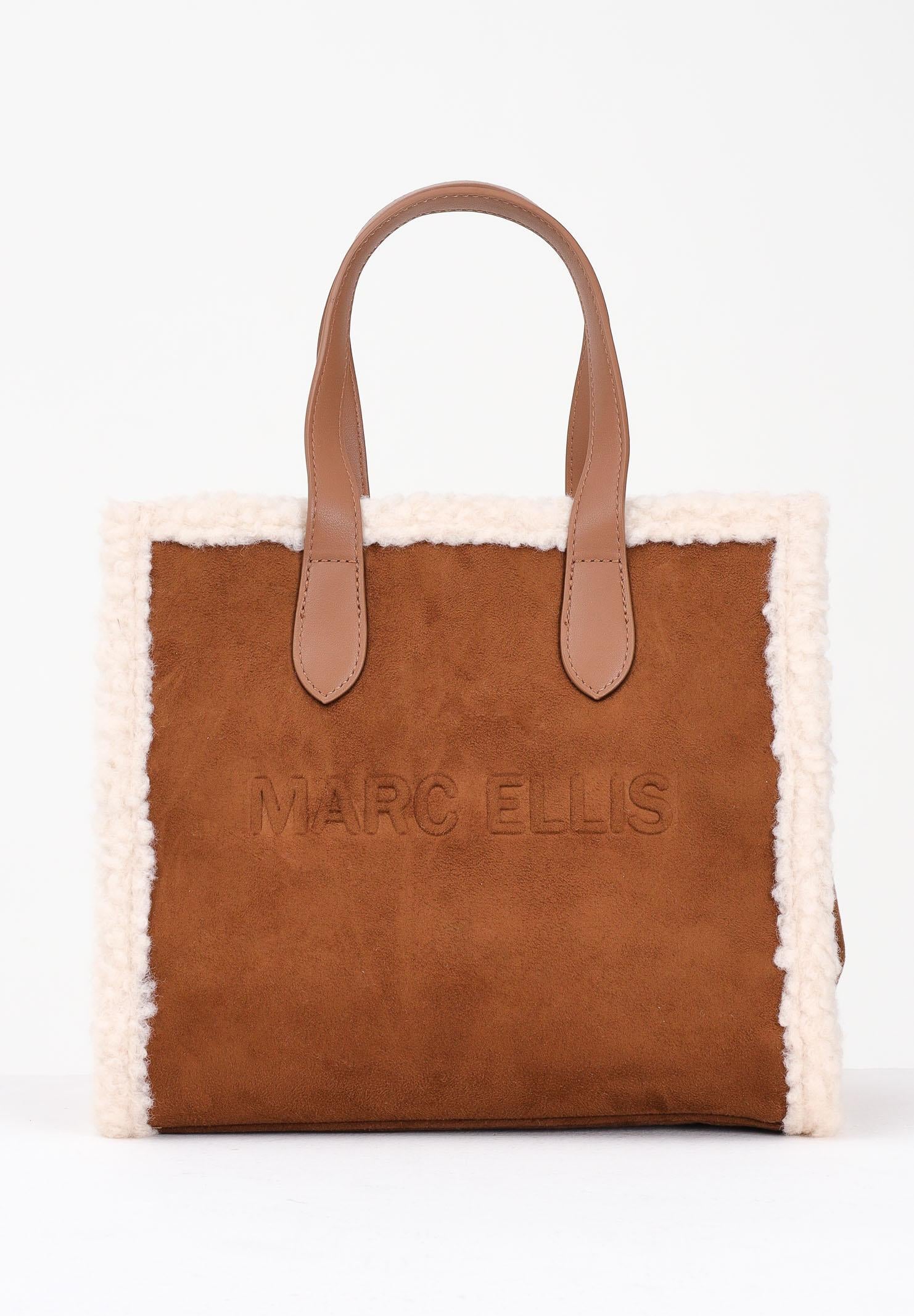 MARC ELLIS Borsa a mano Buby Suede M in morbido suede marrone da donna BUBY-SUEDE-M DACU MARC ELLIS