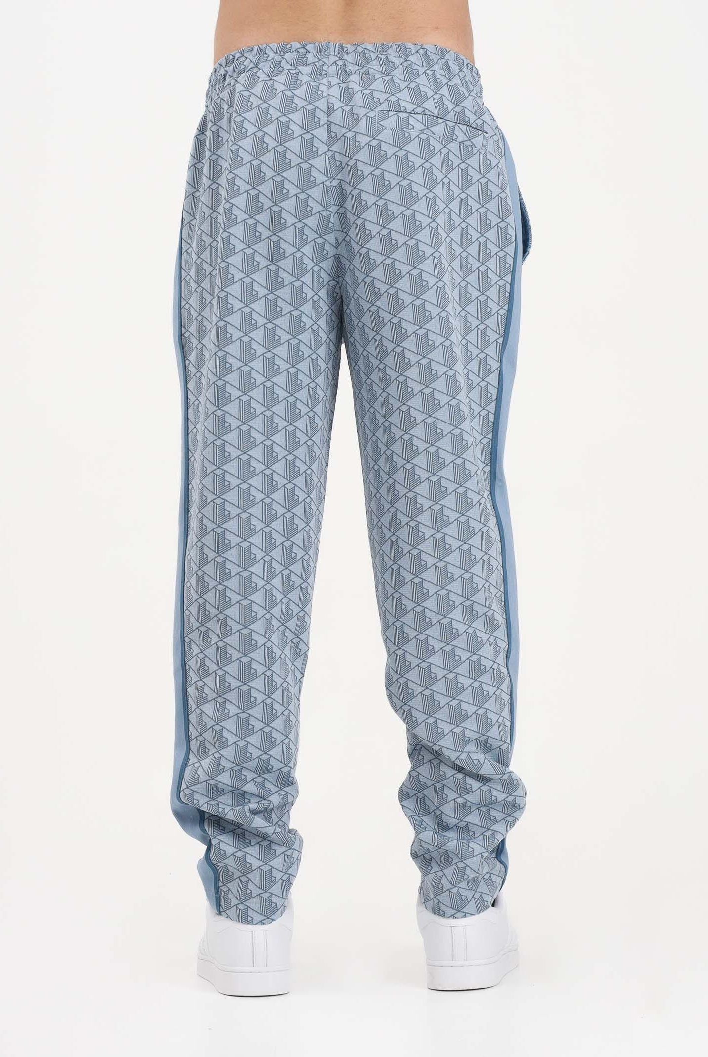 LACOSTE Pantalone sportivo azzurro da uomo con monogramma Paris XH1440 1QI LACOSTE