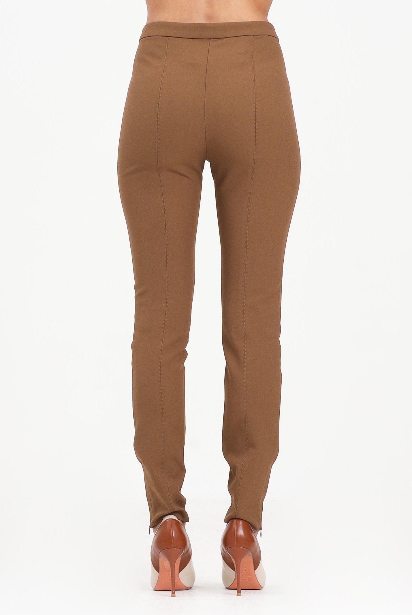 PINKO Pantalone elegante cammello da donna con fondo regolabile 105600A2QV M20 PINKO