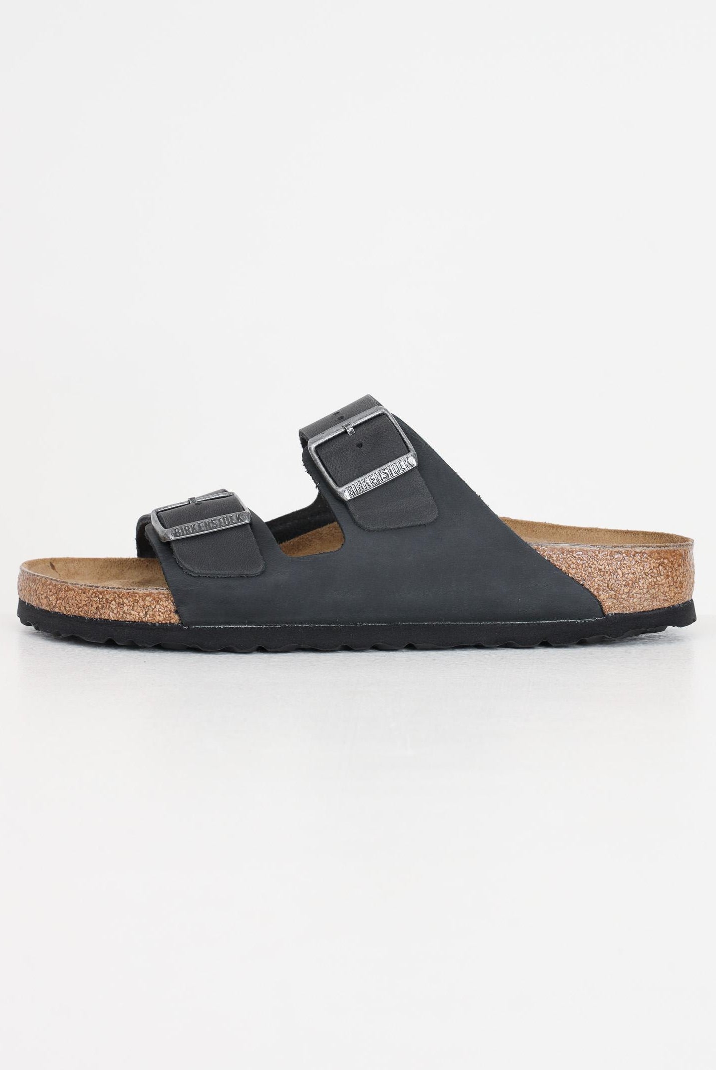 BIRKENSTOCK Ciabatte Arizona in pelle oliata nere per uomo e donna 552113 . BIRKENSTOCK