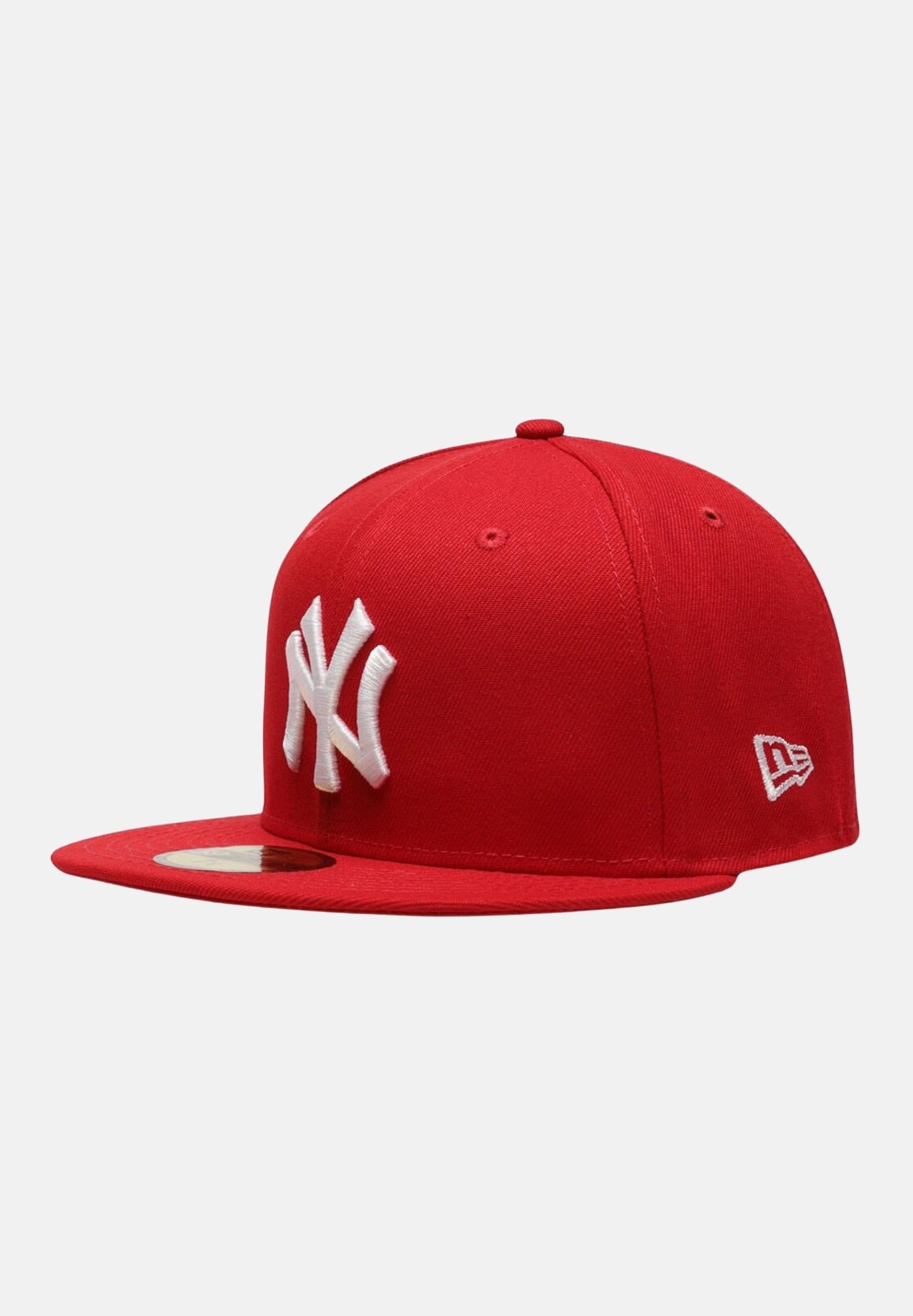 NEW ERA Cappello con visiera NY Yankees 59FIFTY Essential rosso per uomo e donna 10011573 NEW ERA