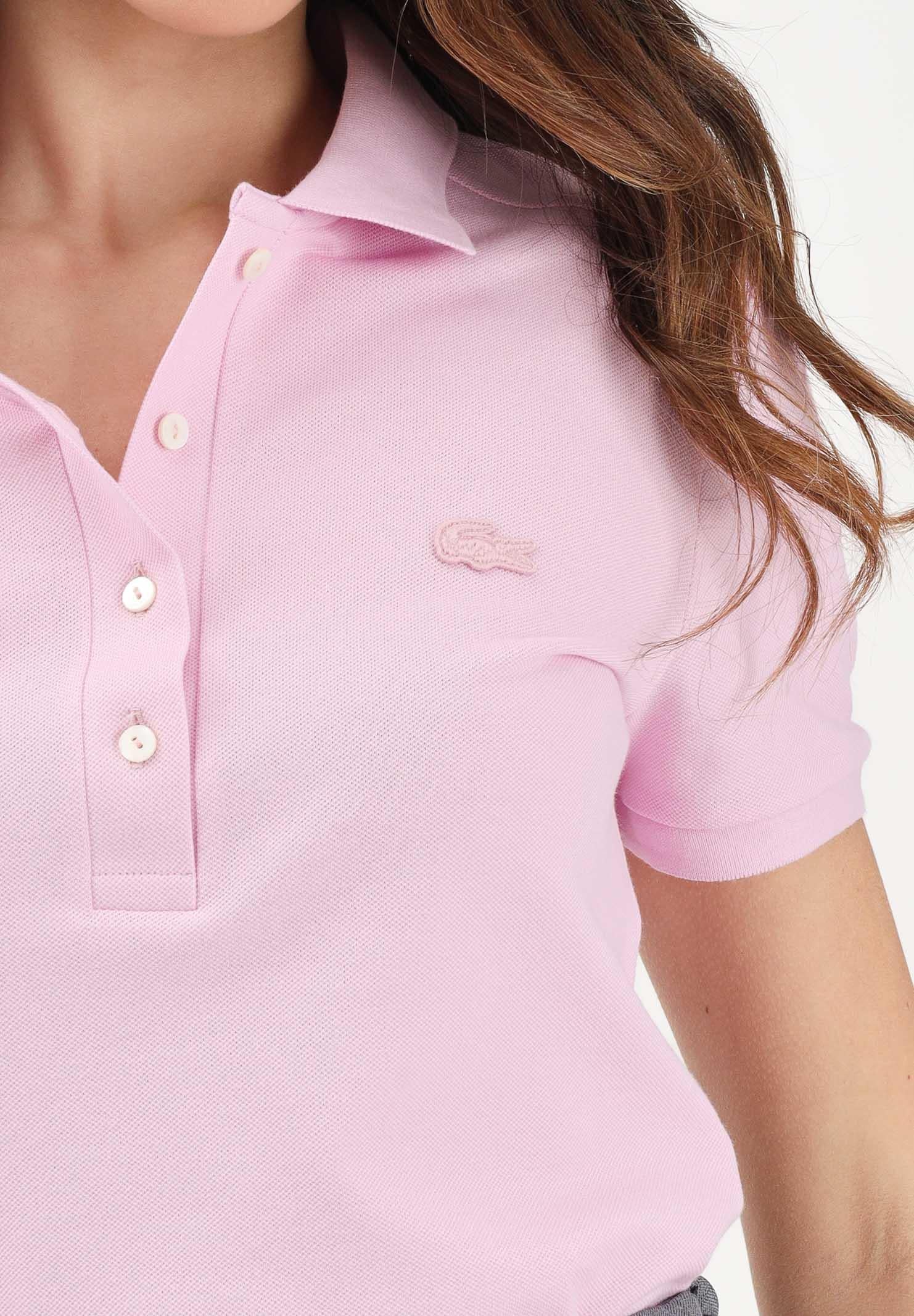 LACOSTE Polo a manica corta rosa da donna con logo PF5462 Z4H LACOSTE