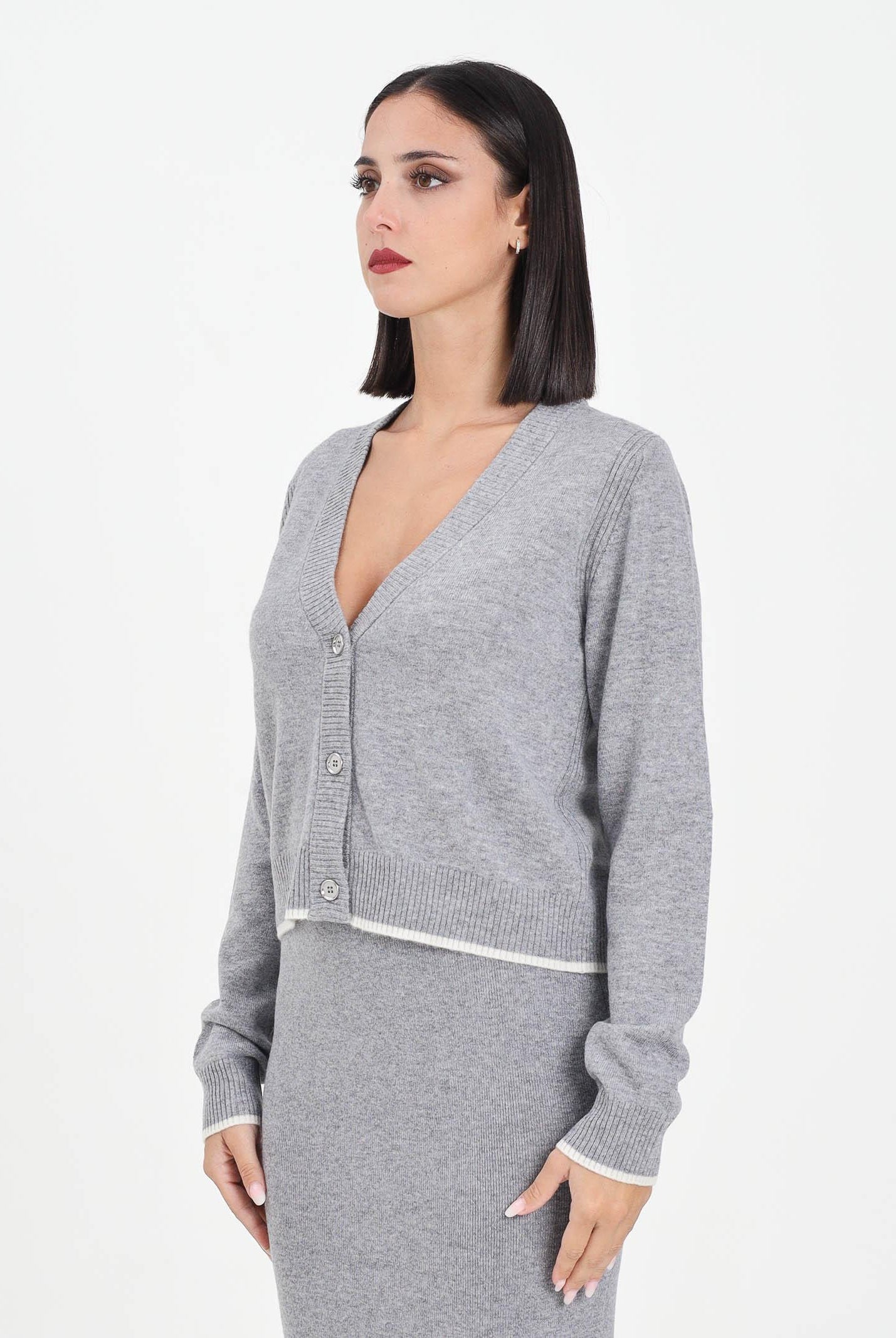 PINKO Cardigan corto grigio da donna 105447A2Q9 II2 PINKO