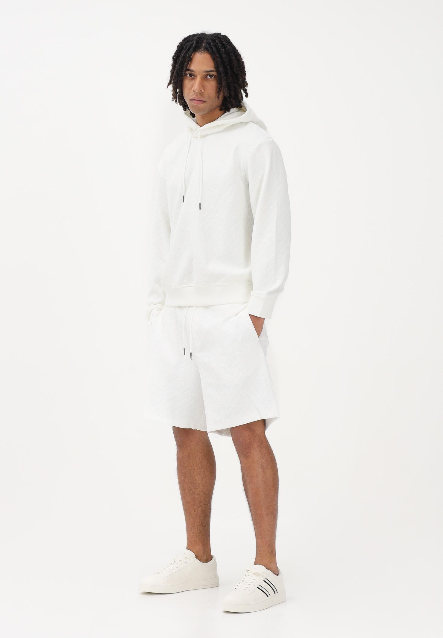 ARMANI EXCHANGE Shorts sportivo bianco da uomo con texture jacquard XM002345AF21862 U0009 ARMANI EXCHANGE